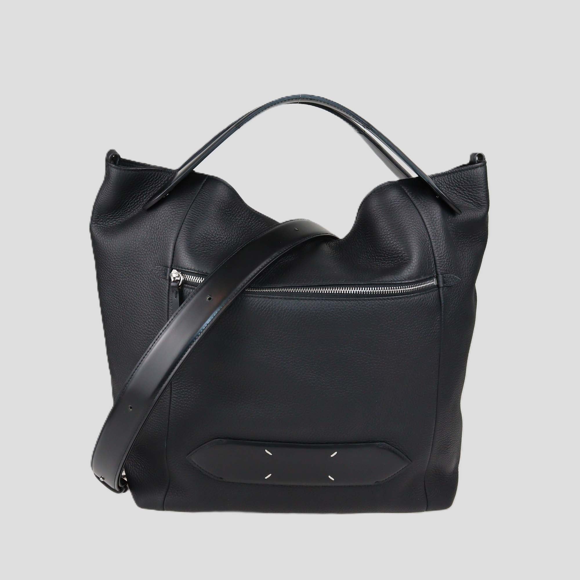 Maison Margiela Black Leather Soft 5AC Shoulder Bag