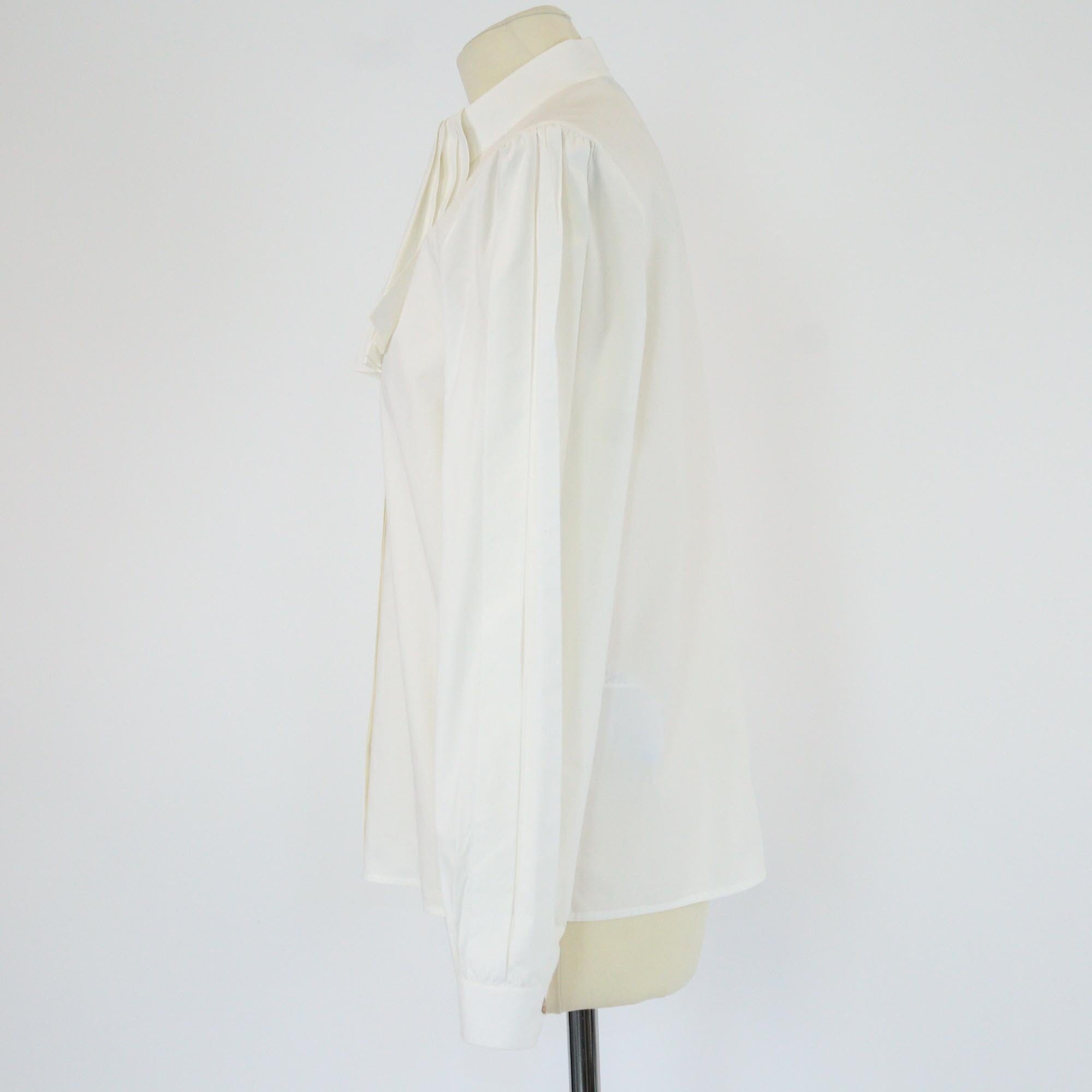 Gucci White Long Sleeve Button Up Poplin Shirt Womens Gucci