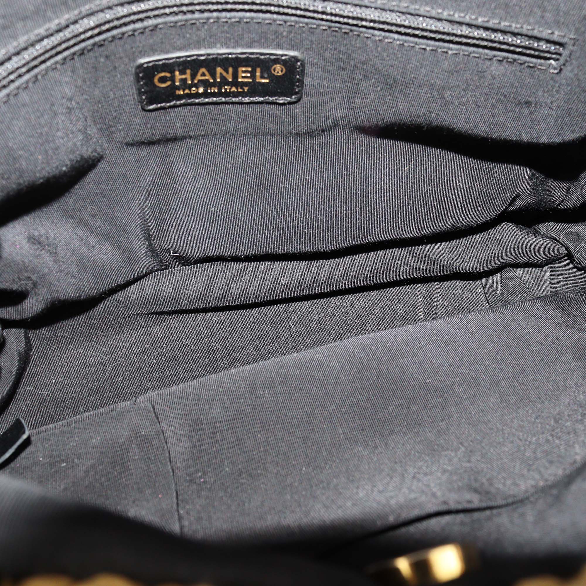 Chanel Brown/Black Woven Raffia and Leather Coco Country Bag