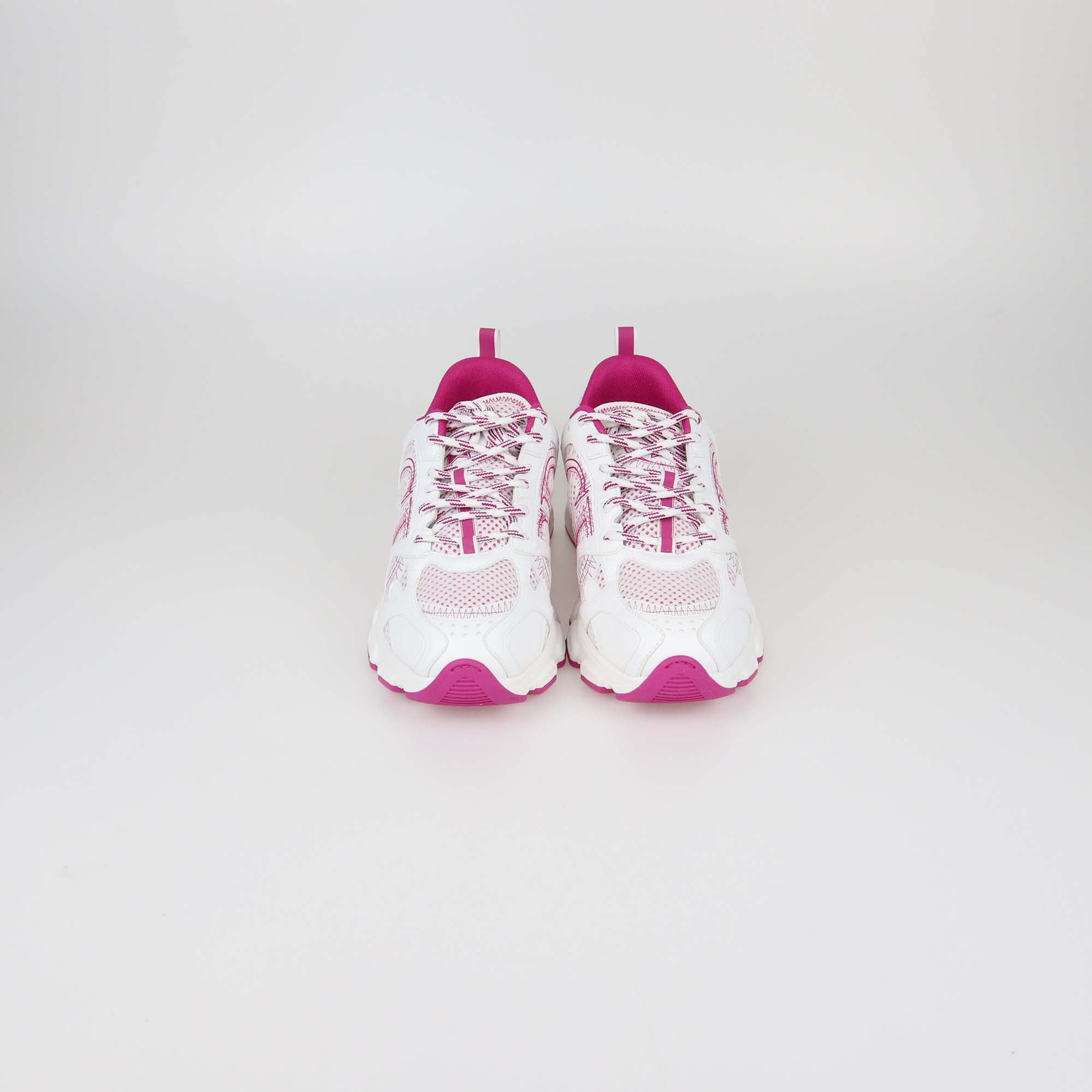 Christian Dior White/Pink Technical Mesh Dior Chrono Sneakers