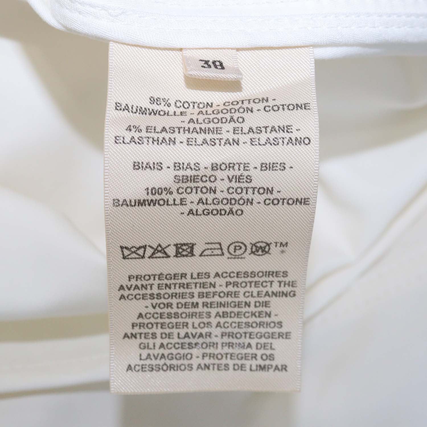 Hermes White Cotton Button Front Sellier Collarless Jacket