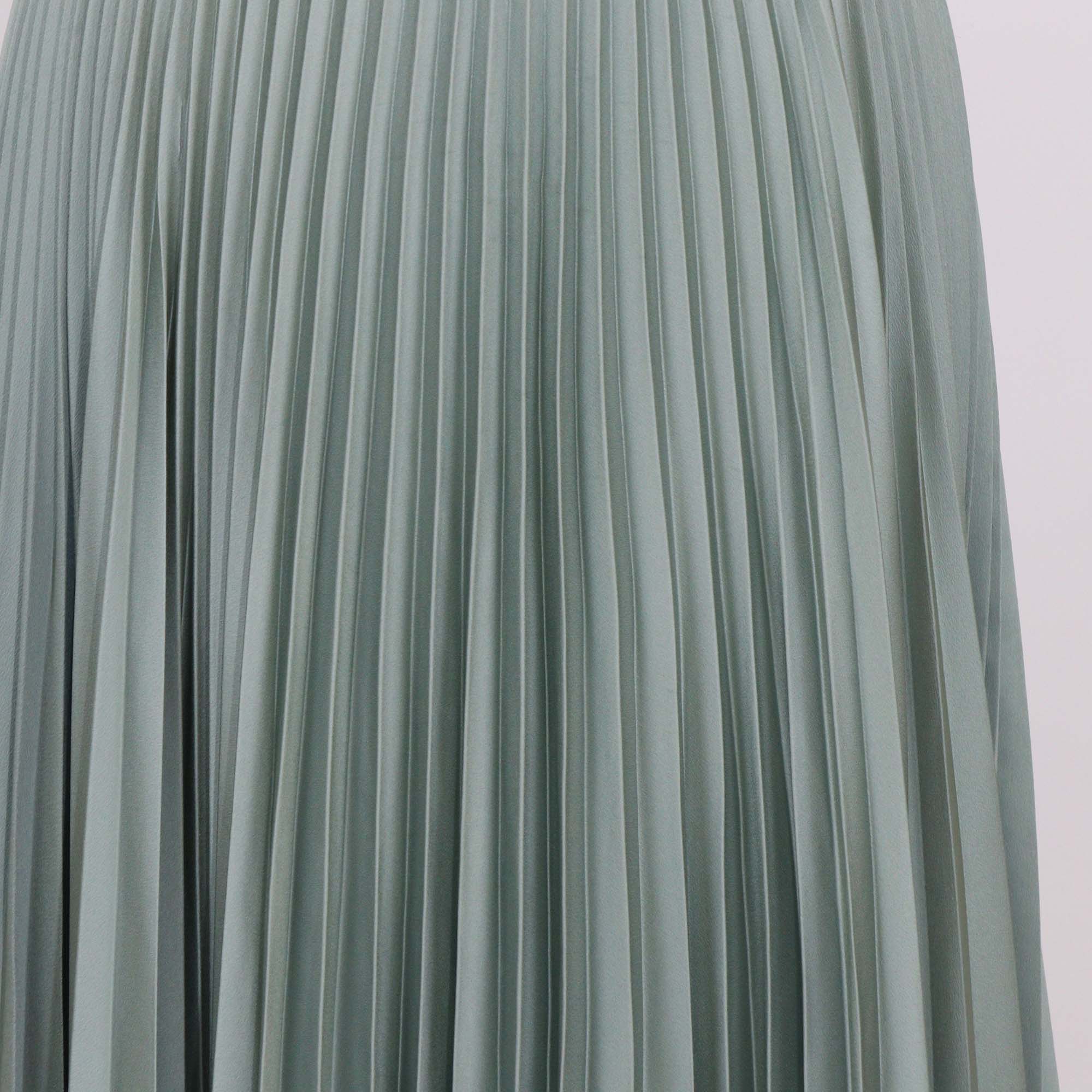 Joseph Green Plisse Pleated Skirt