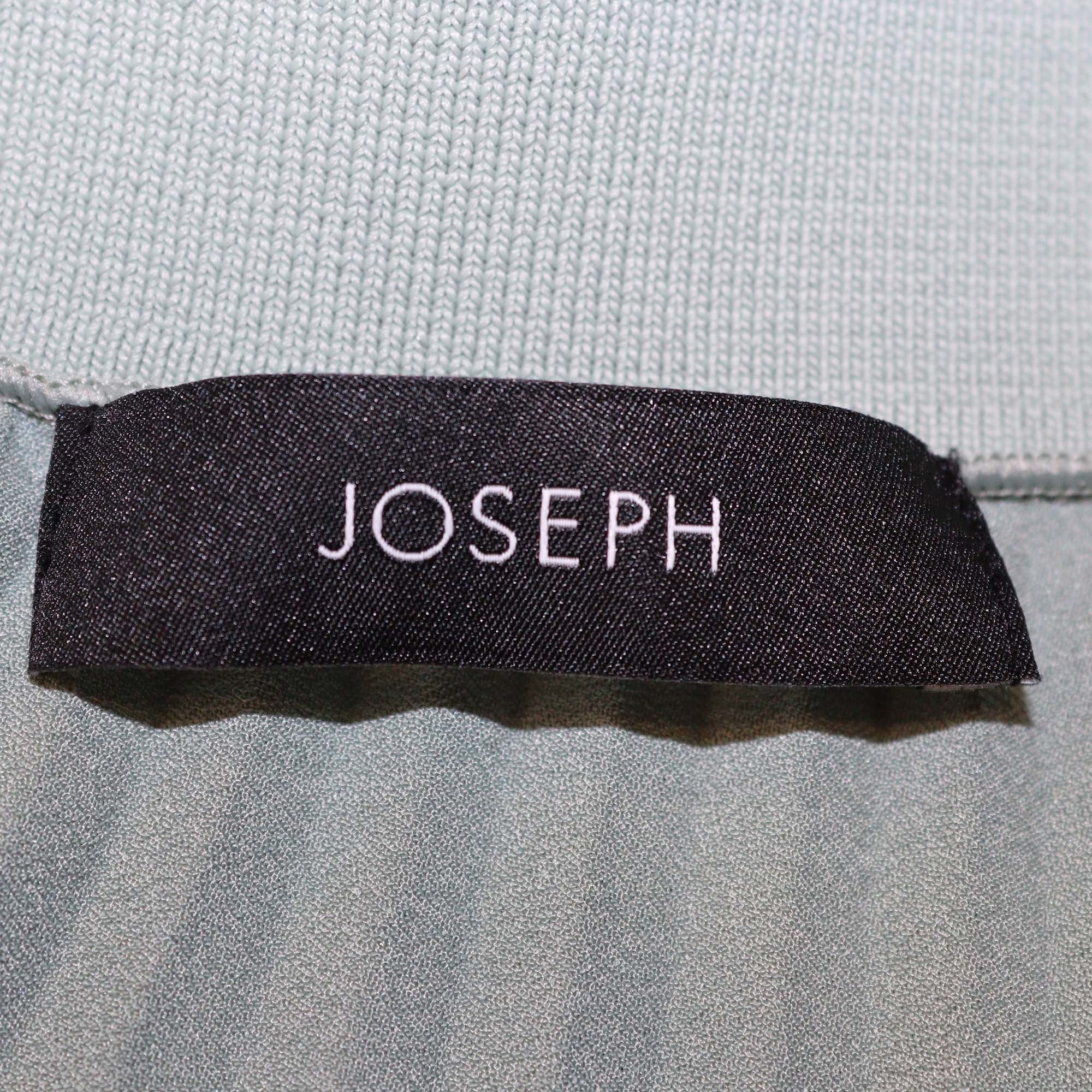 Joseph Green Plisse Pleated Skirt