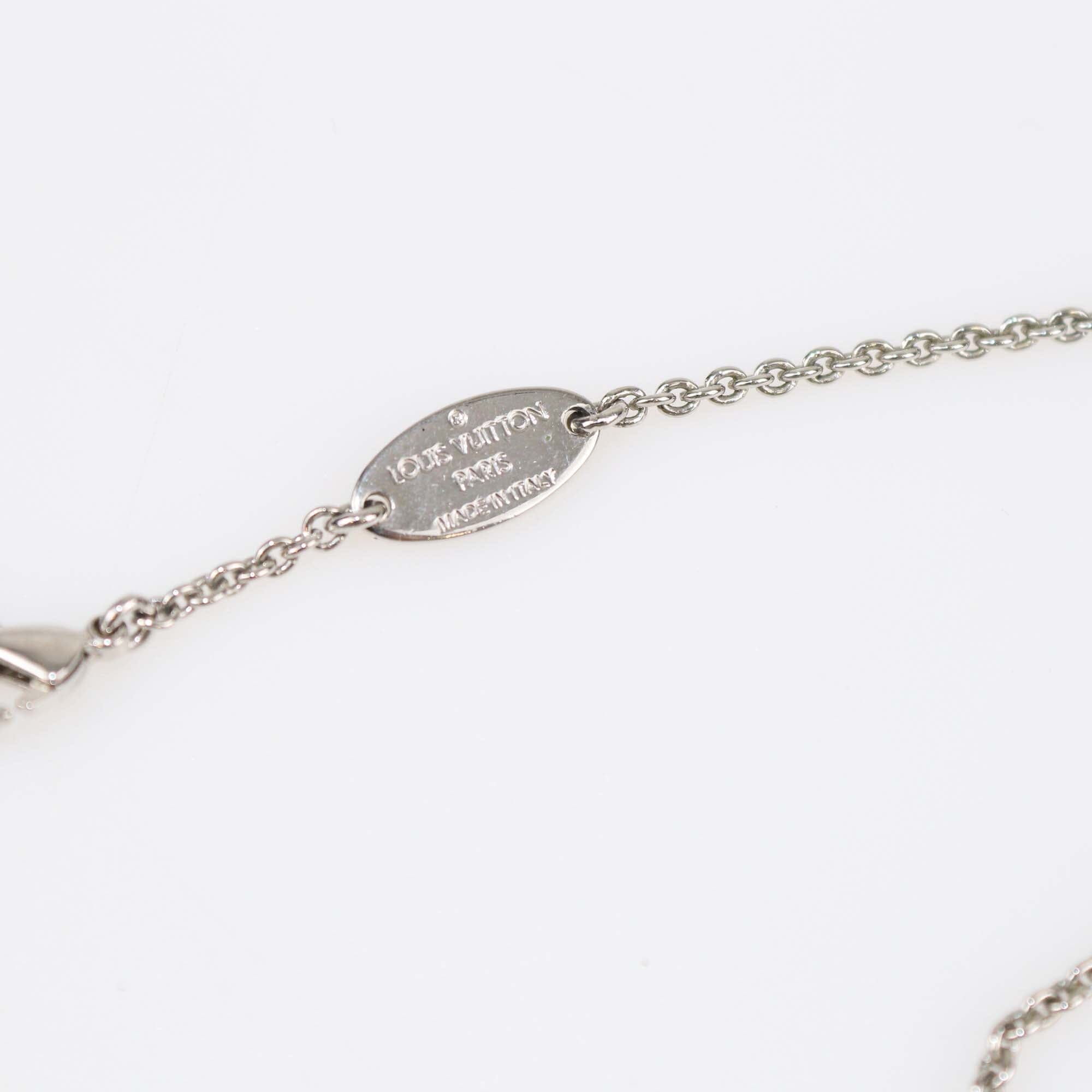 Louis Vuitton Essential V Supple Palladium Plated Brass Necklace Womens Louis Vuitton