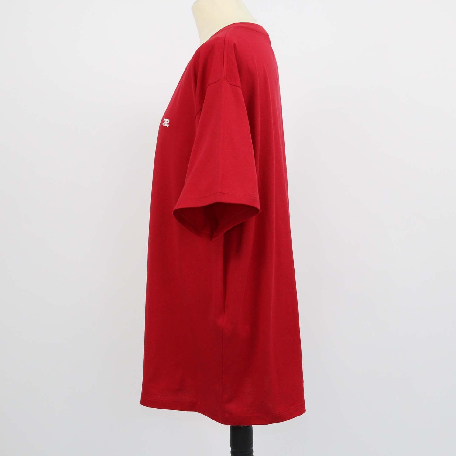 Celine Red Cotton Triomphe Loose T-Shirt