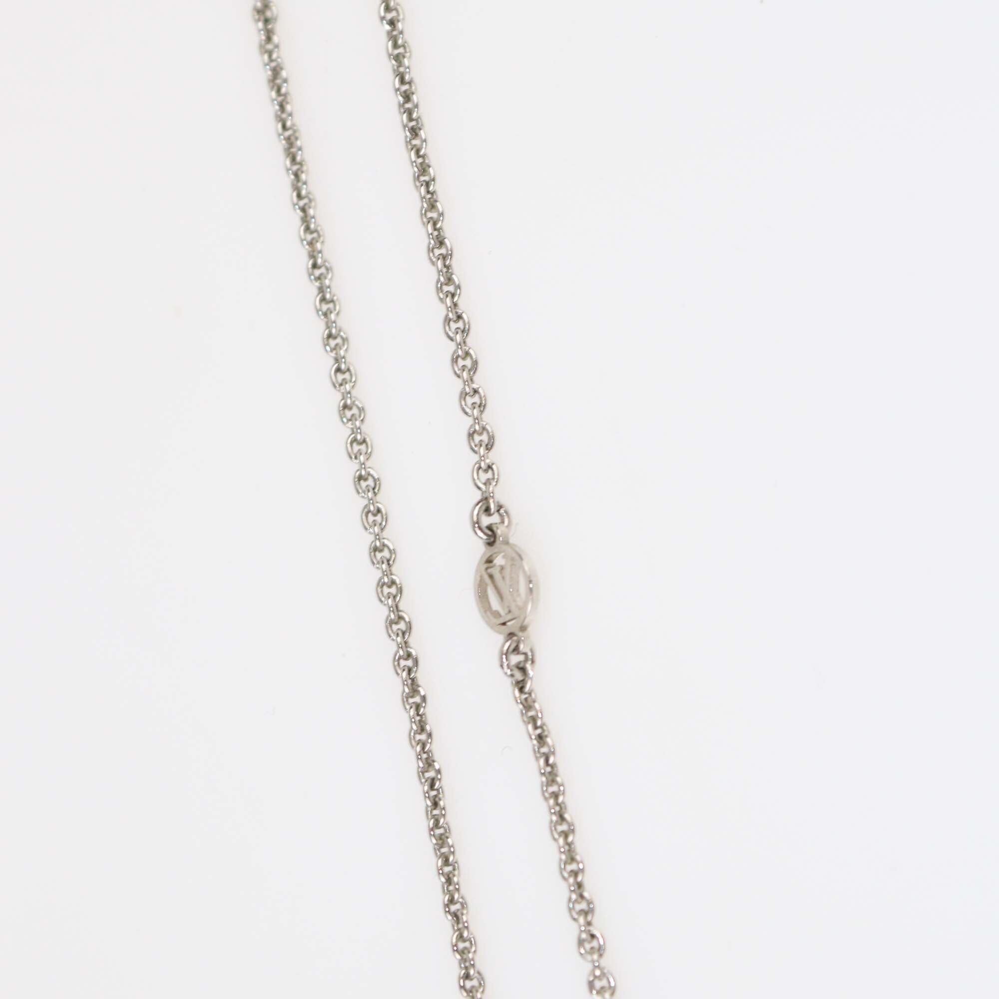 Louis Vuitton Essential V Supple Palladium Plated Brass Necklace Womens Louis Vuitton