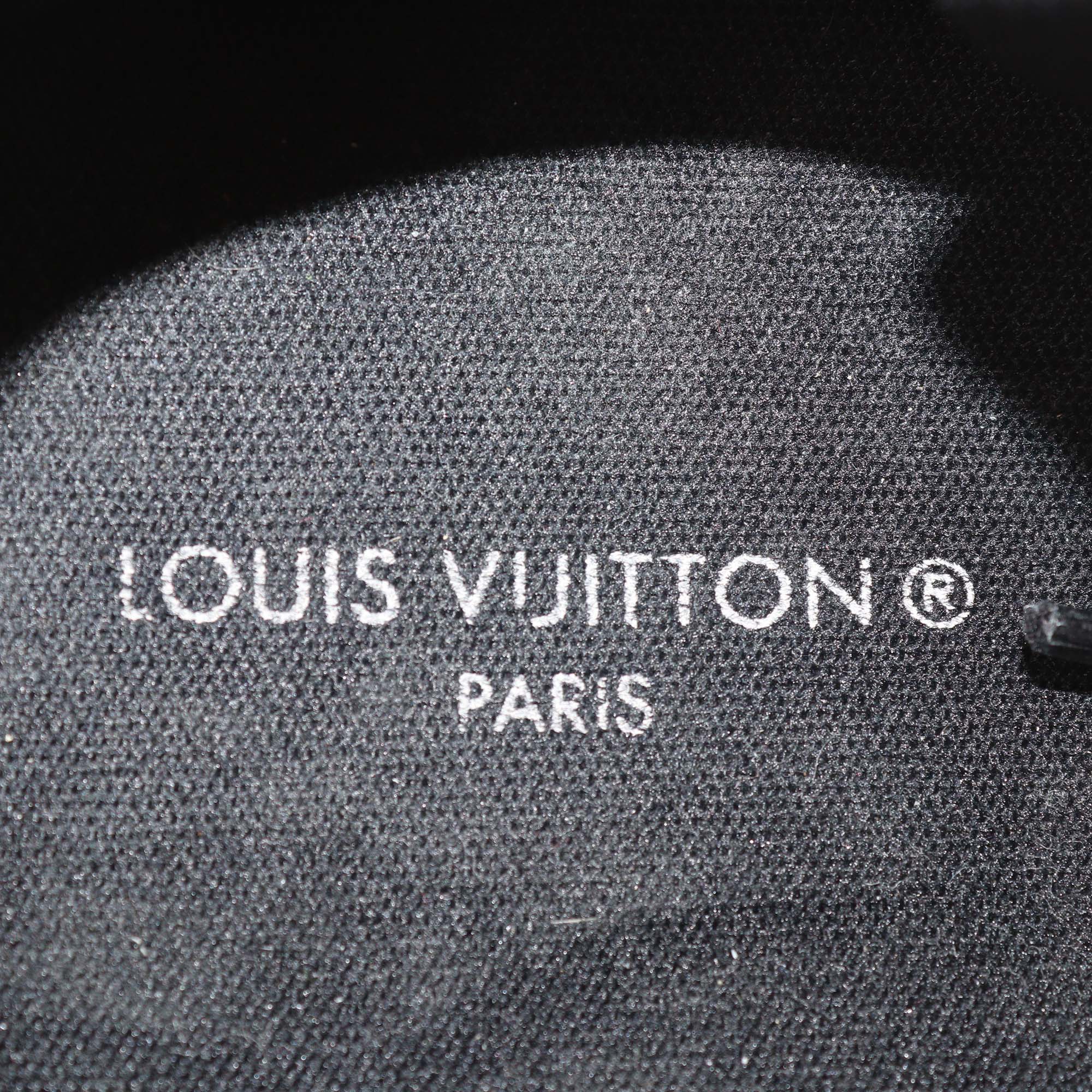 Louis Vuitton White/Black Leather Rivoli Low Top Sneakers