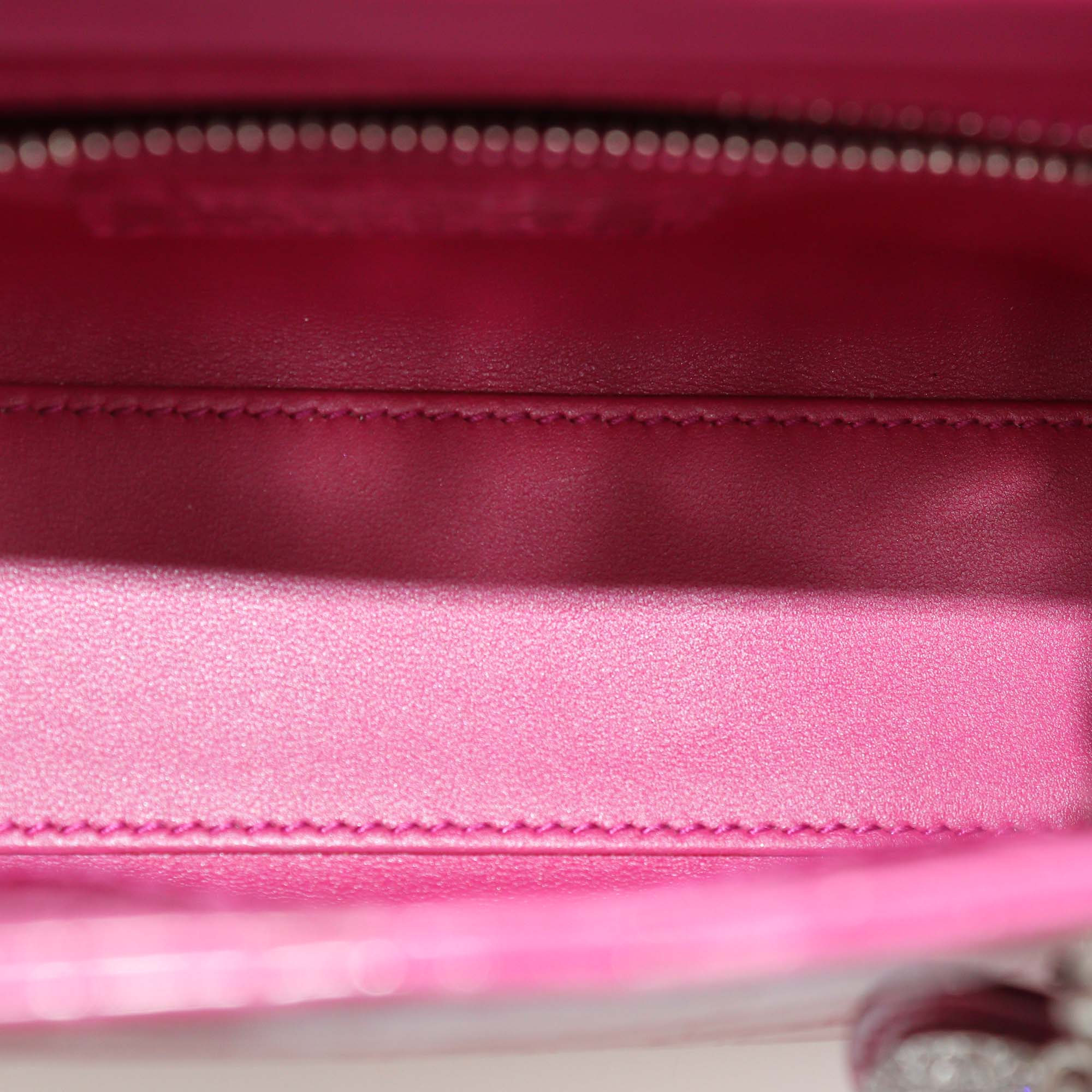 Christian Dior Fuchsia Alligator Mini Lady Dior Tote