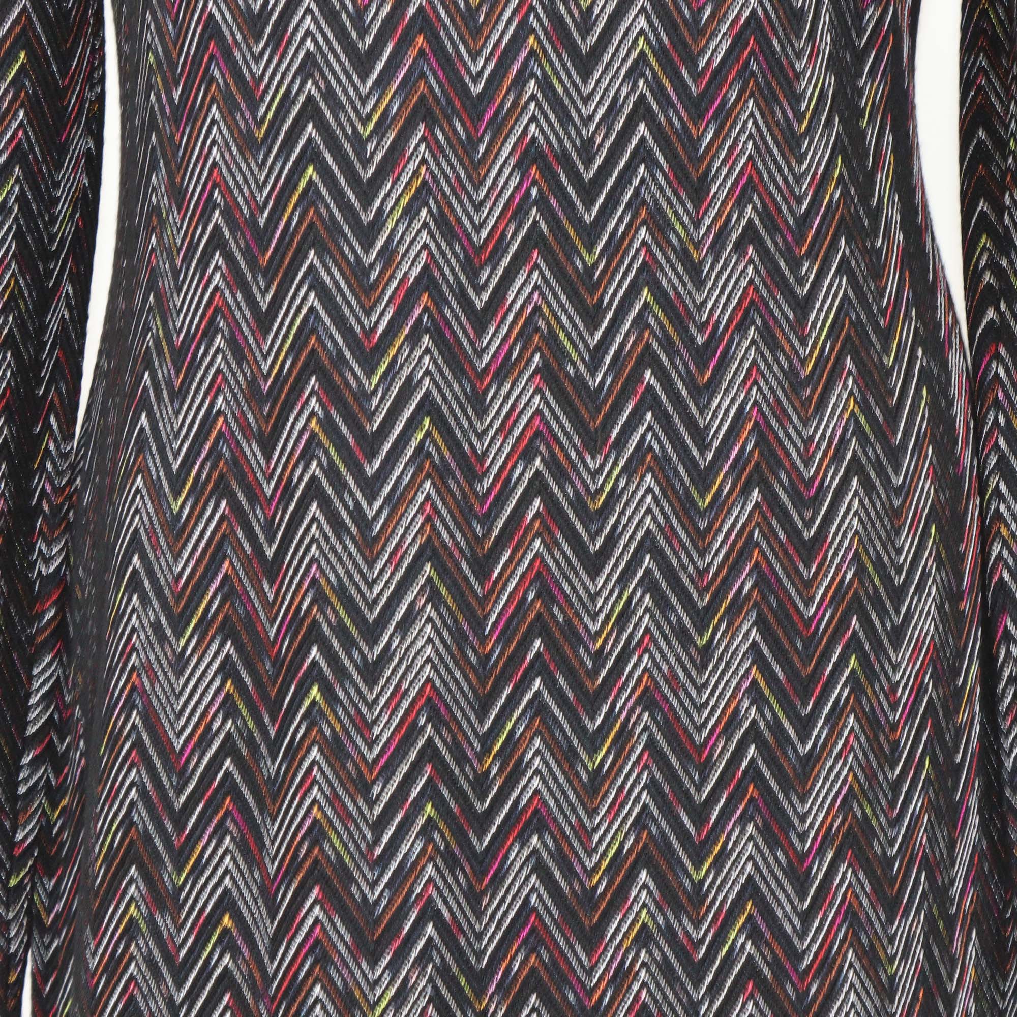 Missoni Multicolor Wool Zigzag Rachel Midi Dress
