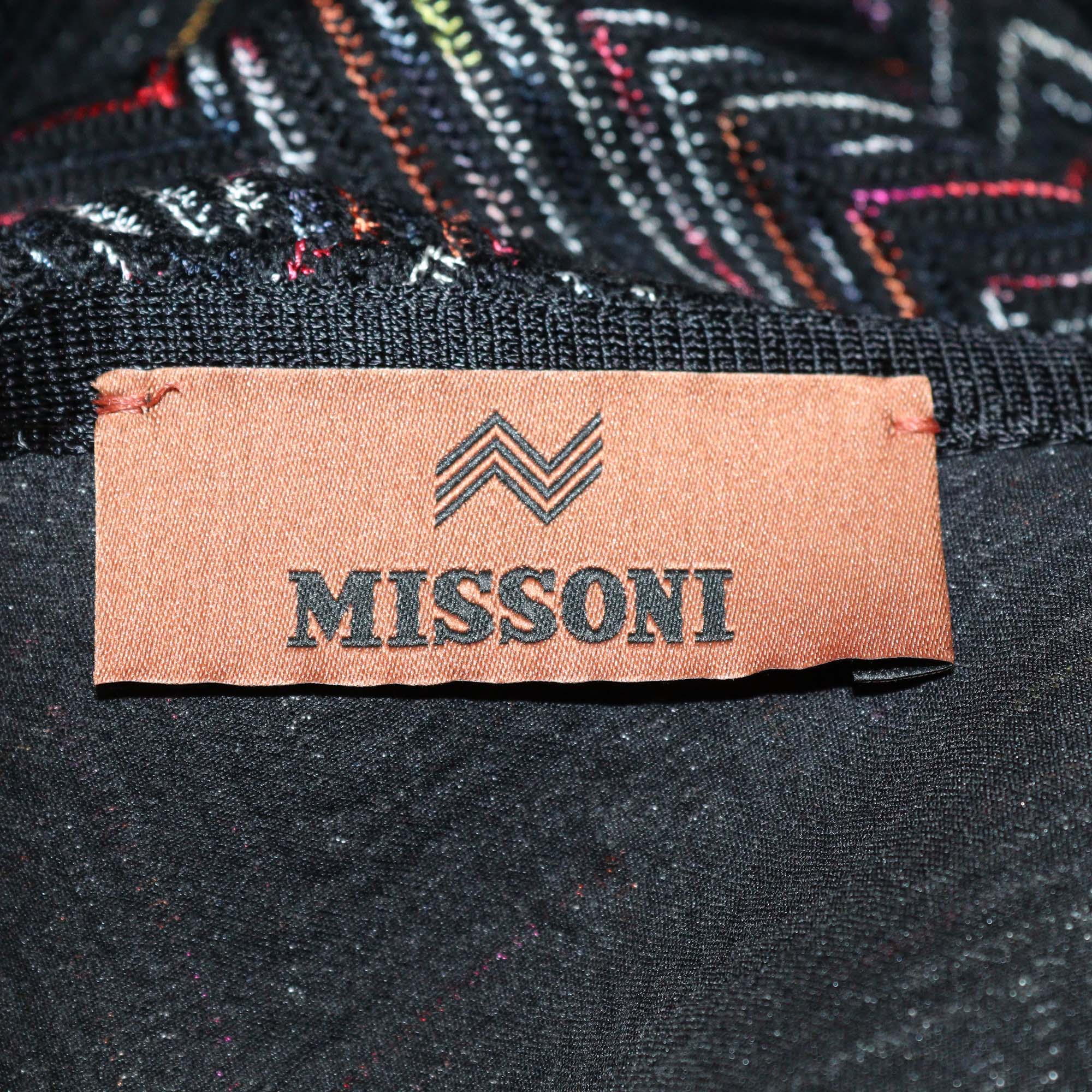 Missoni Multicolor Wool Zigzag Rachel Midi Dress