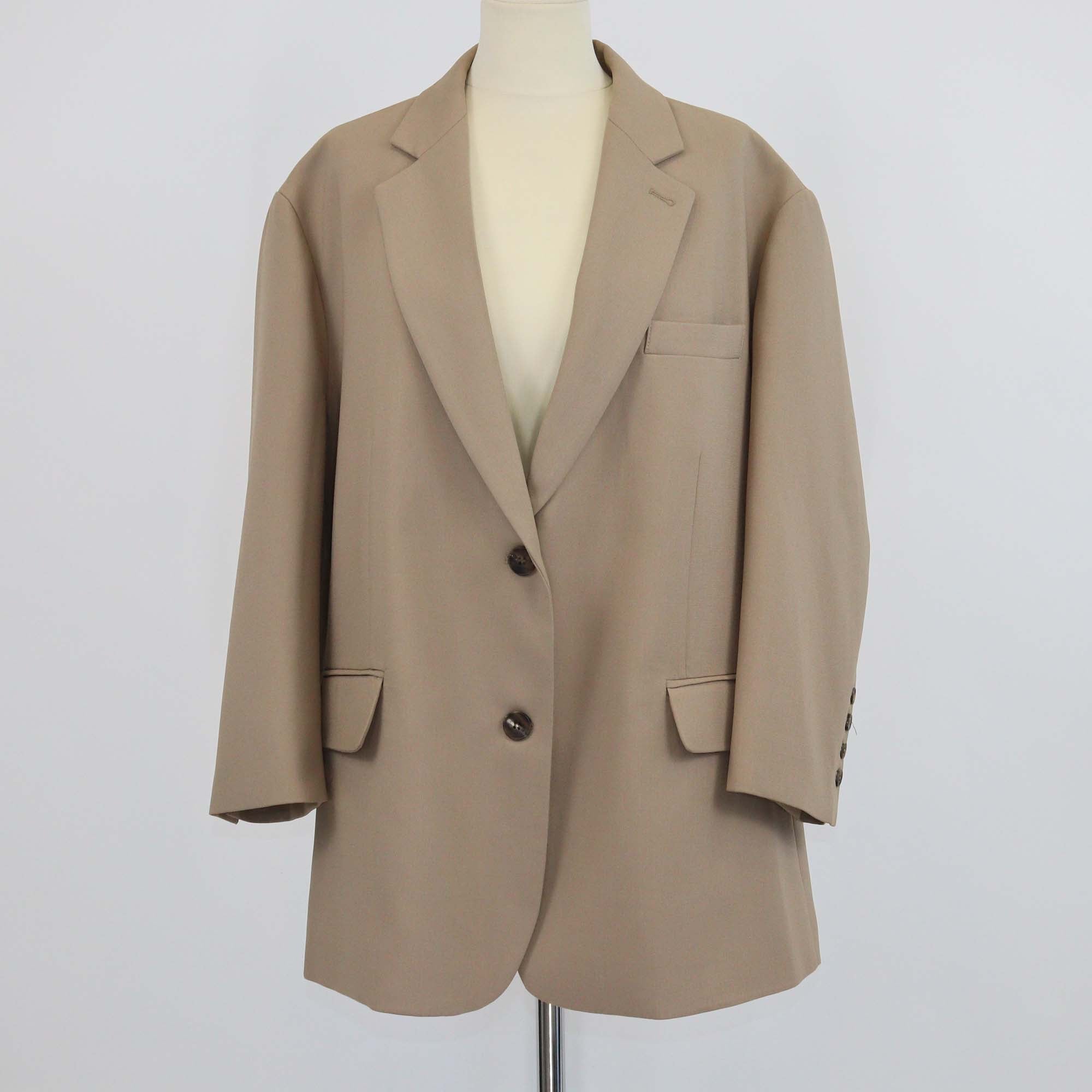 The Frankie Shop Beige Bea Single Breasted Blazer