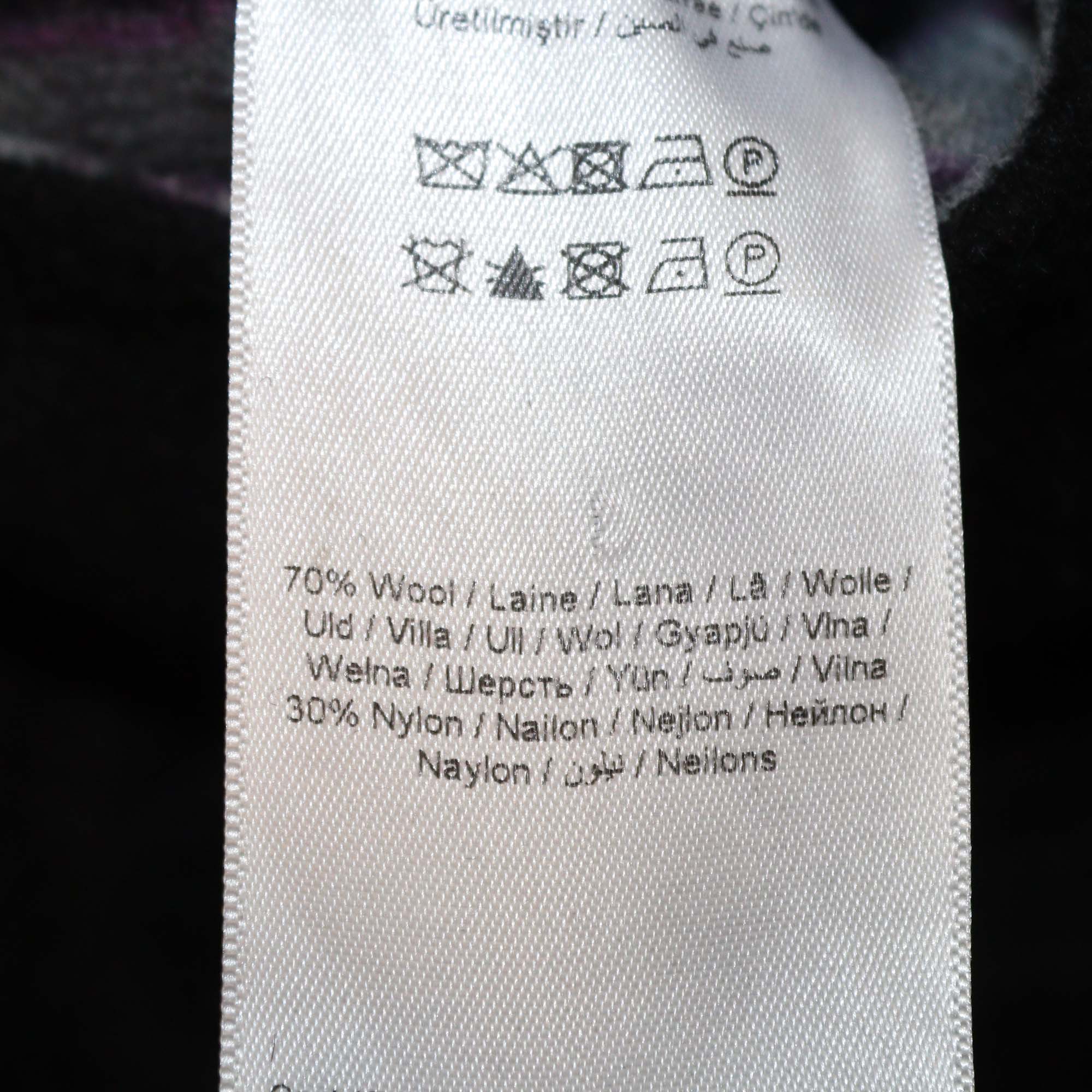 Karl Lagerfeld Grey Monogram Wool Soft Long Coat