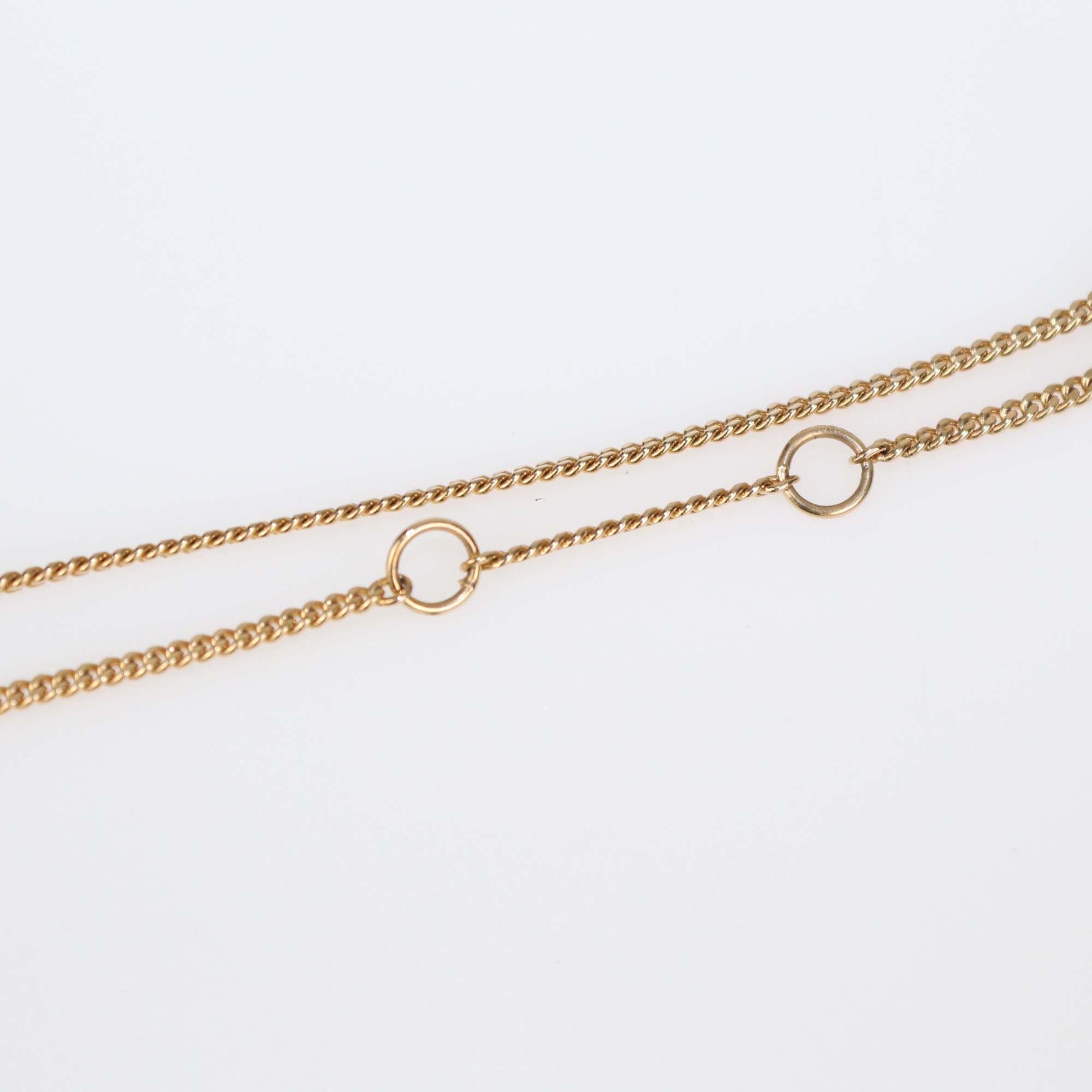 Christian Dior Gold Tone D Rhinestone Charm Bracelet