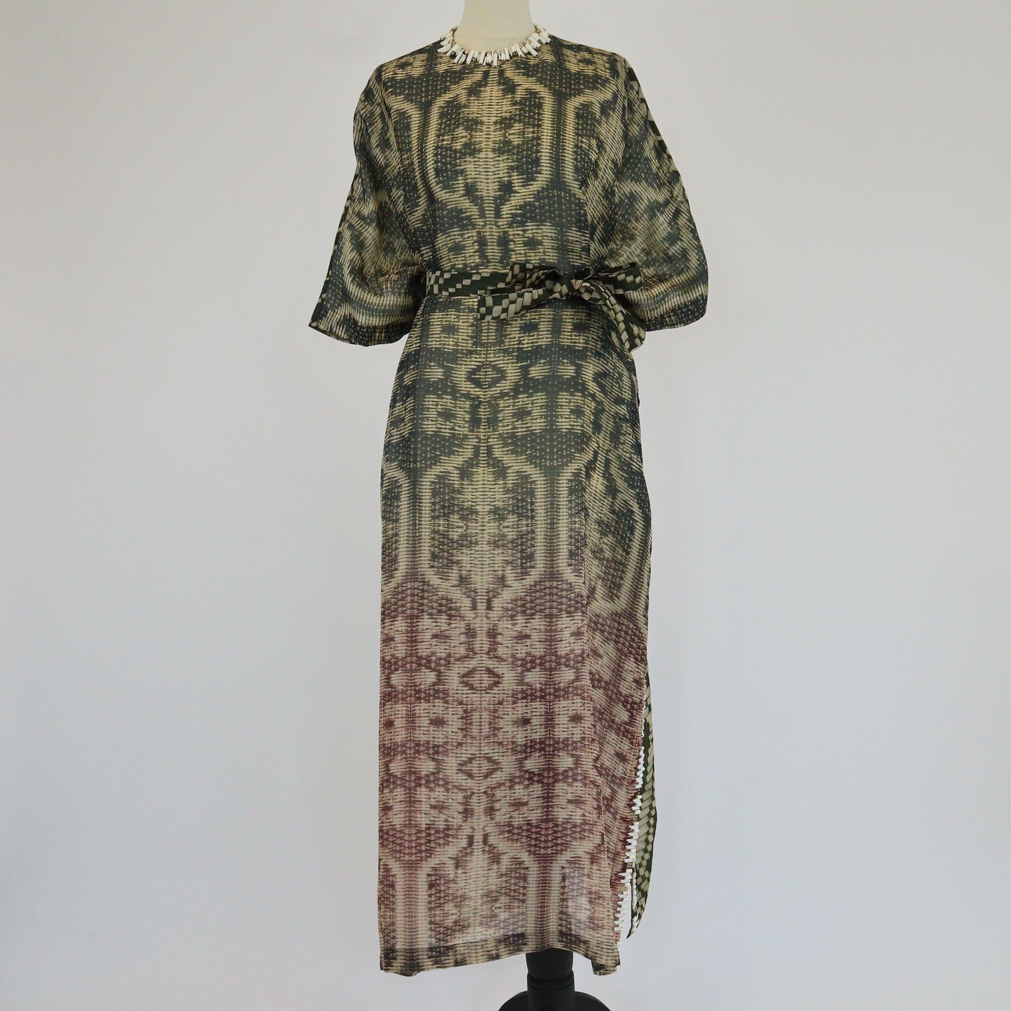 Biyan Multicolor Beaded Crystal & Embellished Three-Quarter Sleeve Kaftan Womens Biyan