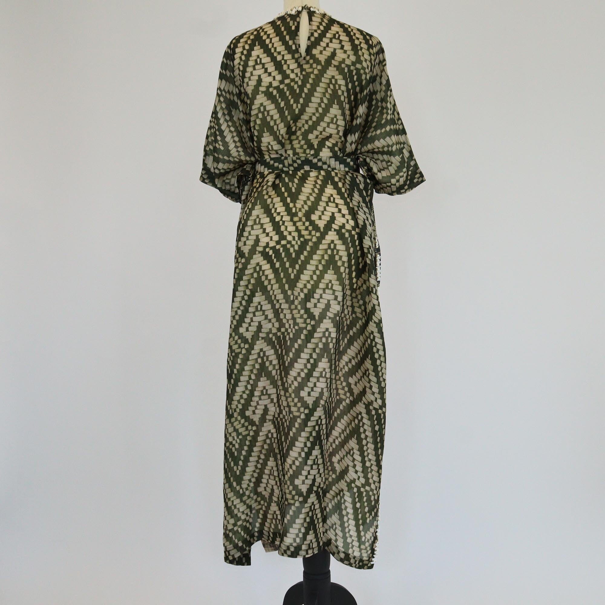 Biyan Multicolor Beaded Crystal & Embellished Three-Quarter Sleeve Kaftan Womens Biyan