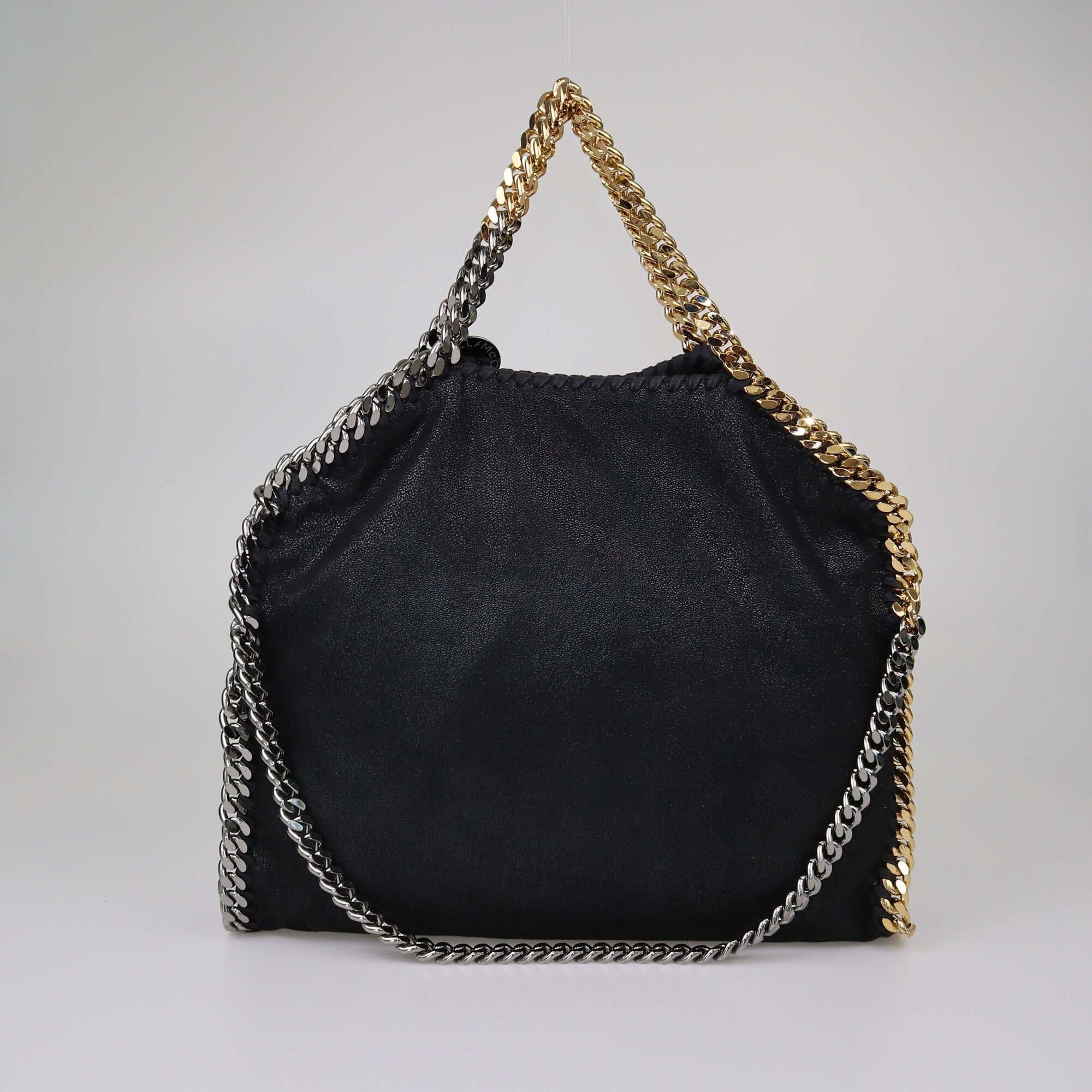 Stella MCCartney Black Shaggy Dear Small Falabella Fold Over Tote Womens Stella MacCartney