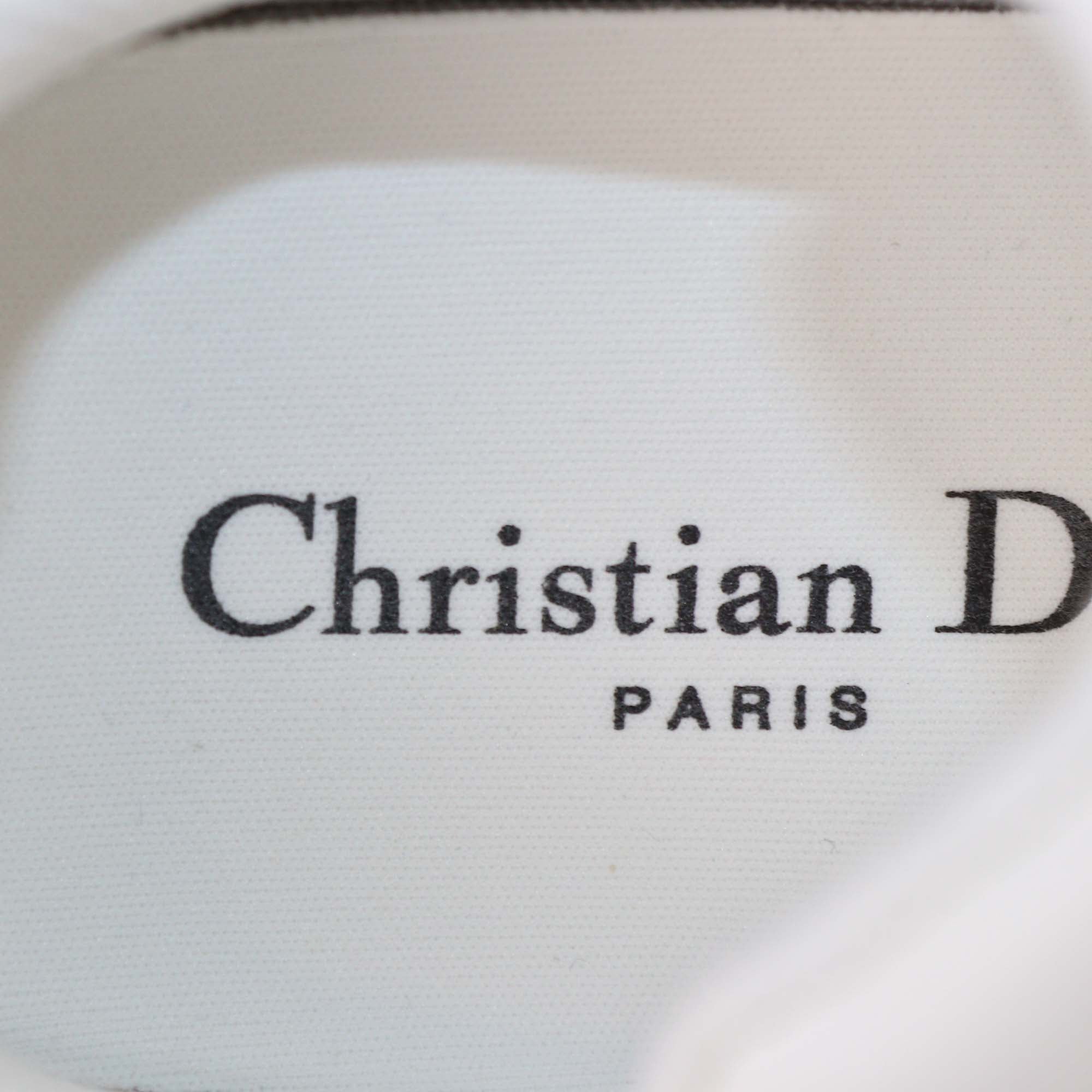 Christian Dior White Leather Star Platform Sneakers