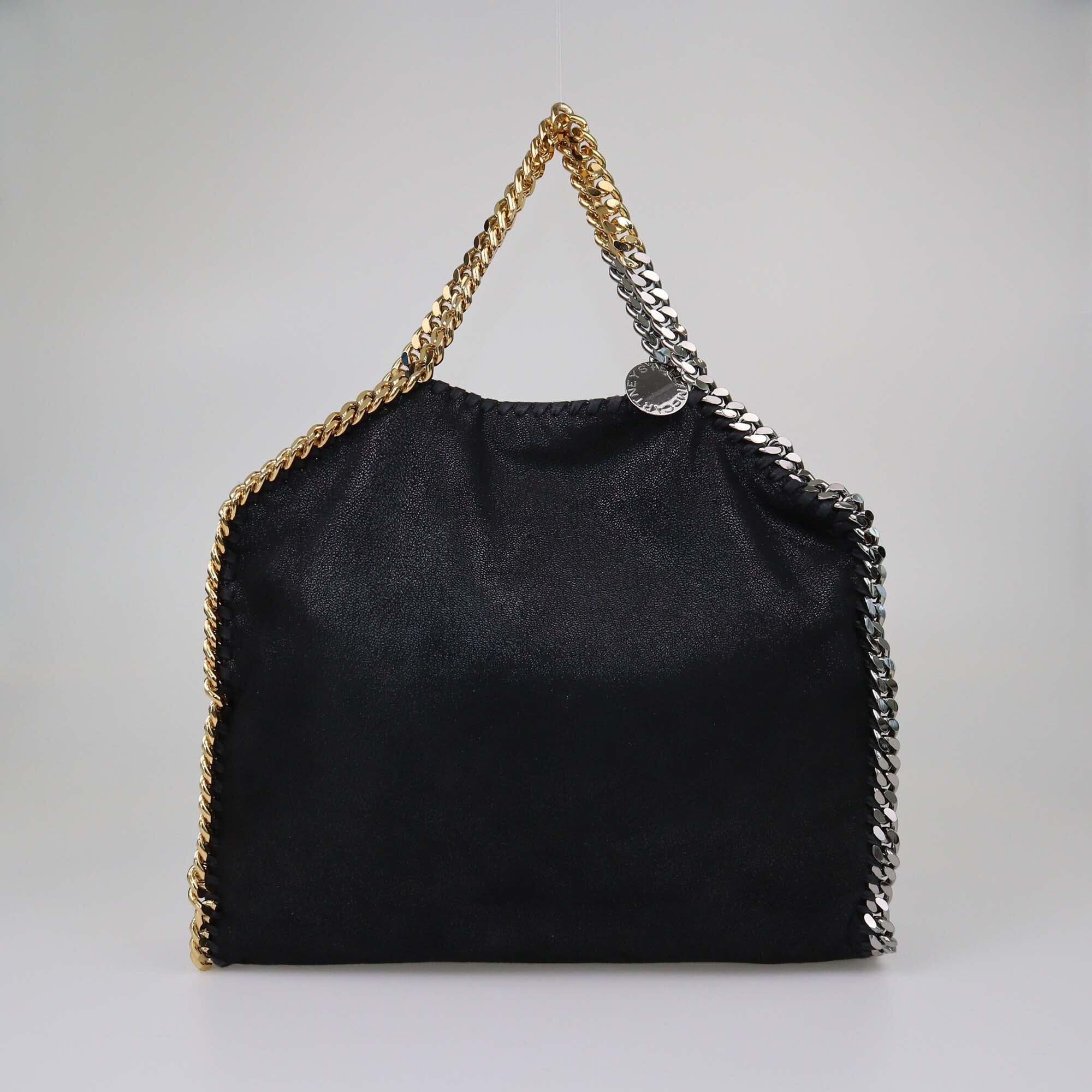 Stella MCCartney Black Shaggy Dear Small Falabella Fold Over Tote Womens Stella MacCartney