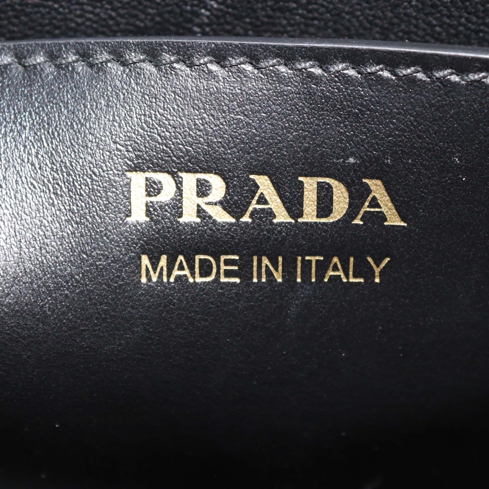 Prada Black Matinee Saffiano Cuir Leather Tote Bag Womens Prada