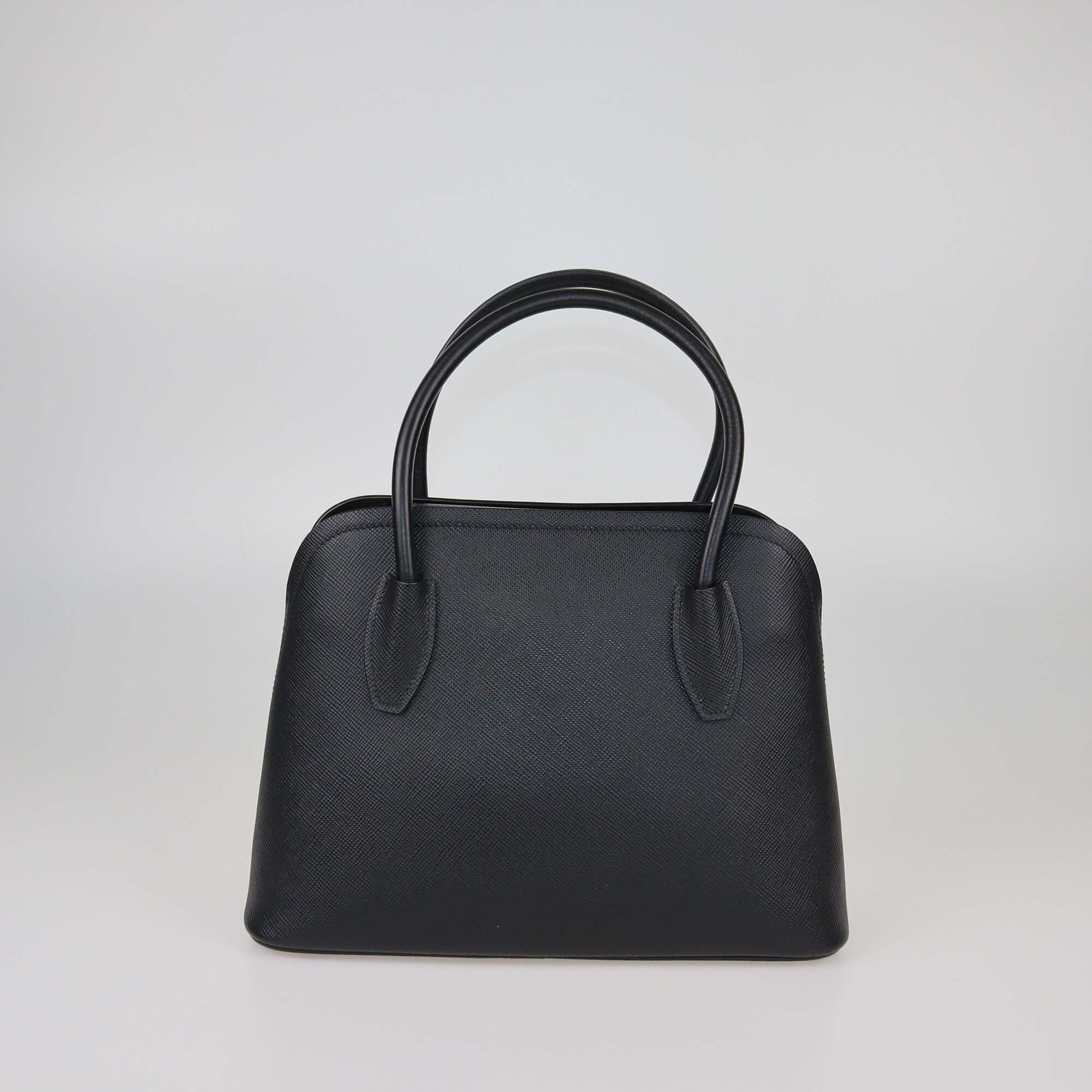 Prada Black Matinee Saffiano Cuir Leather Tote Bag Womens Prada