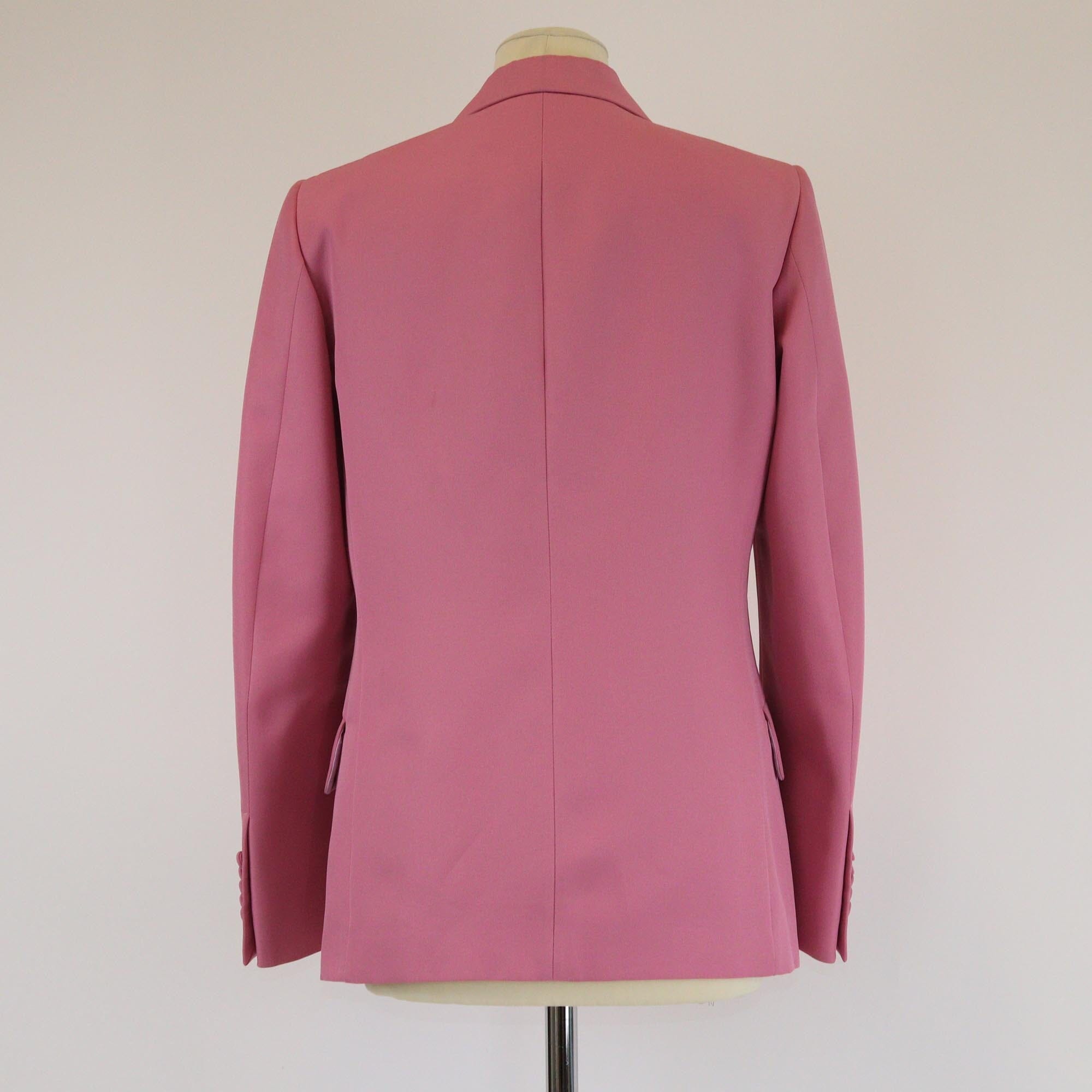 Gucci Pink Single Breasted Long Sleeve Blazer Womens Gucci