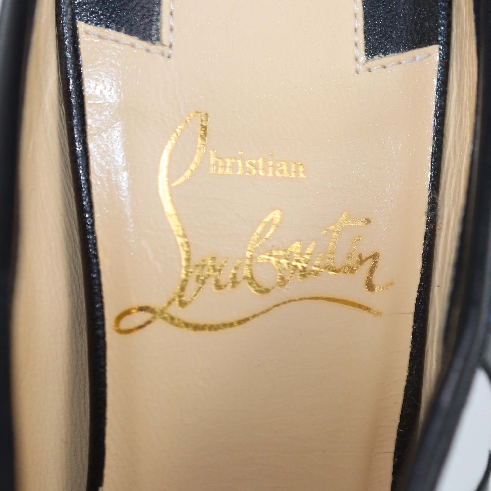 Christian Louboutin Multicolor Leather and Suede Vagachina Mules