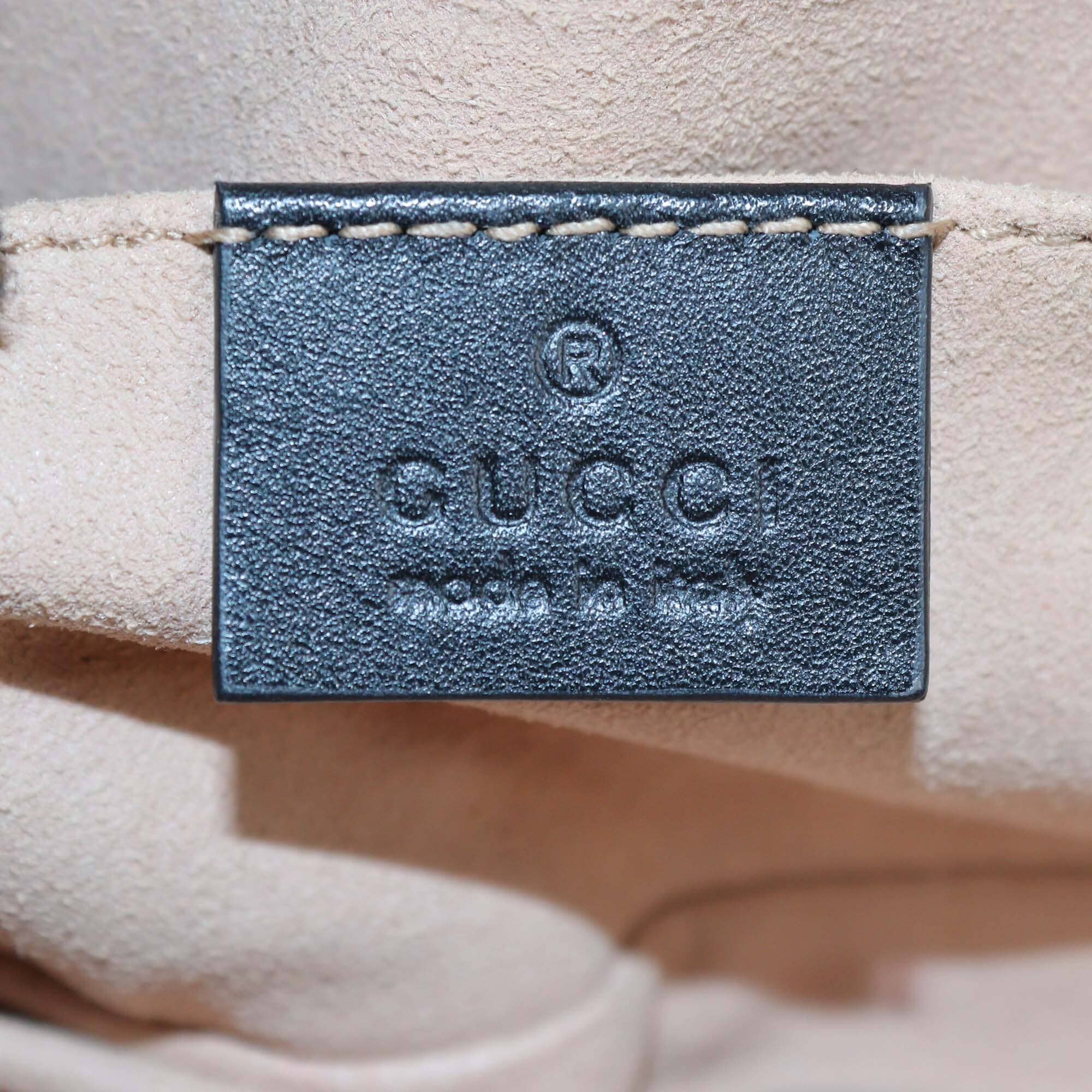 Gucci Black Matelasses GG Leather Marmont Belt Bag Womens Gucci