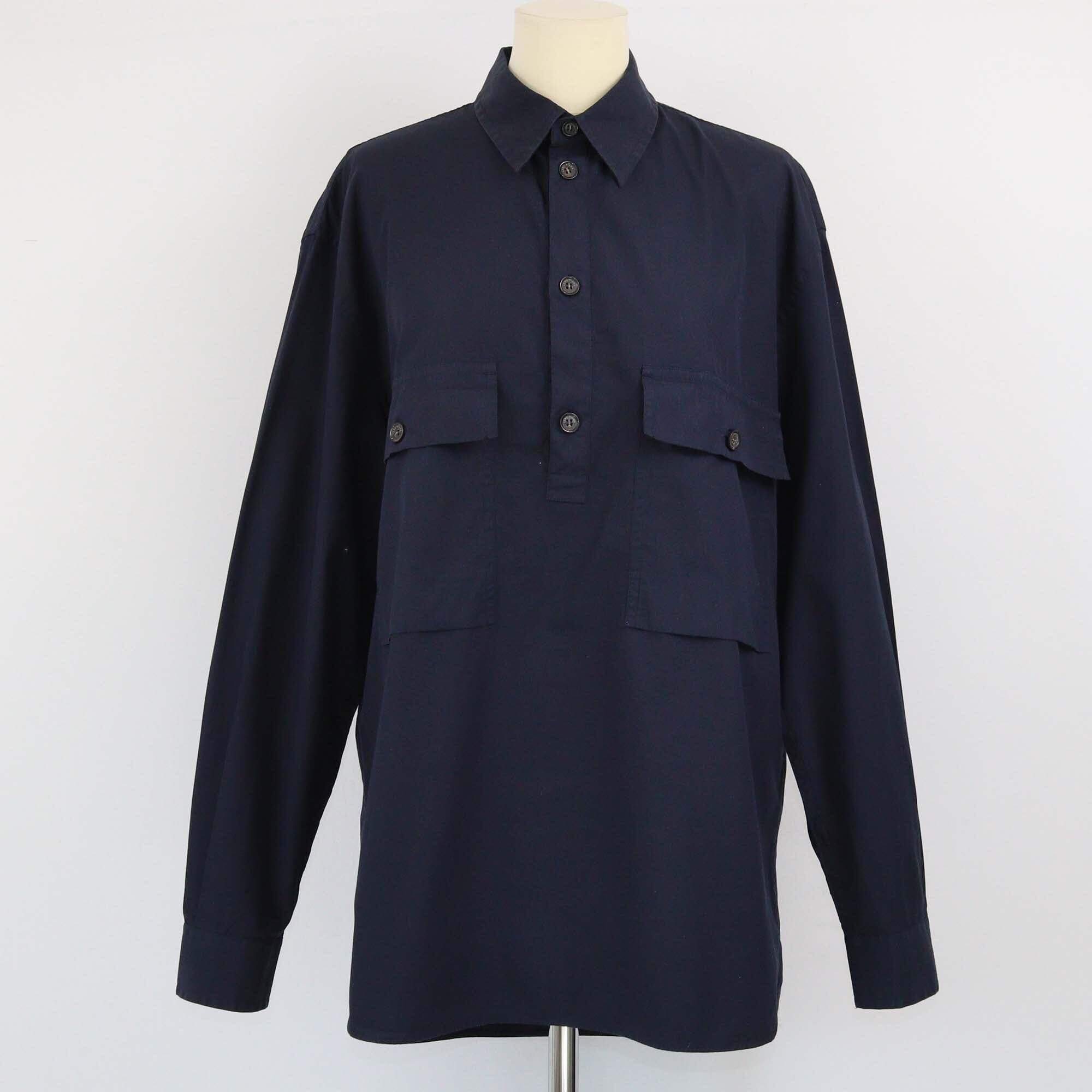 Loro Piana Dark Blue Dual Pocket Longsleeve Shirt Womens Loro Piana