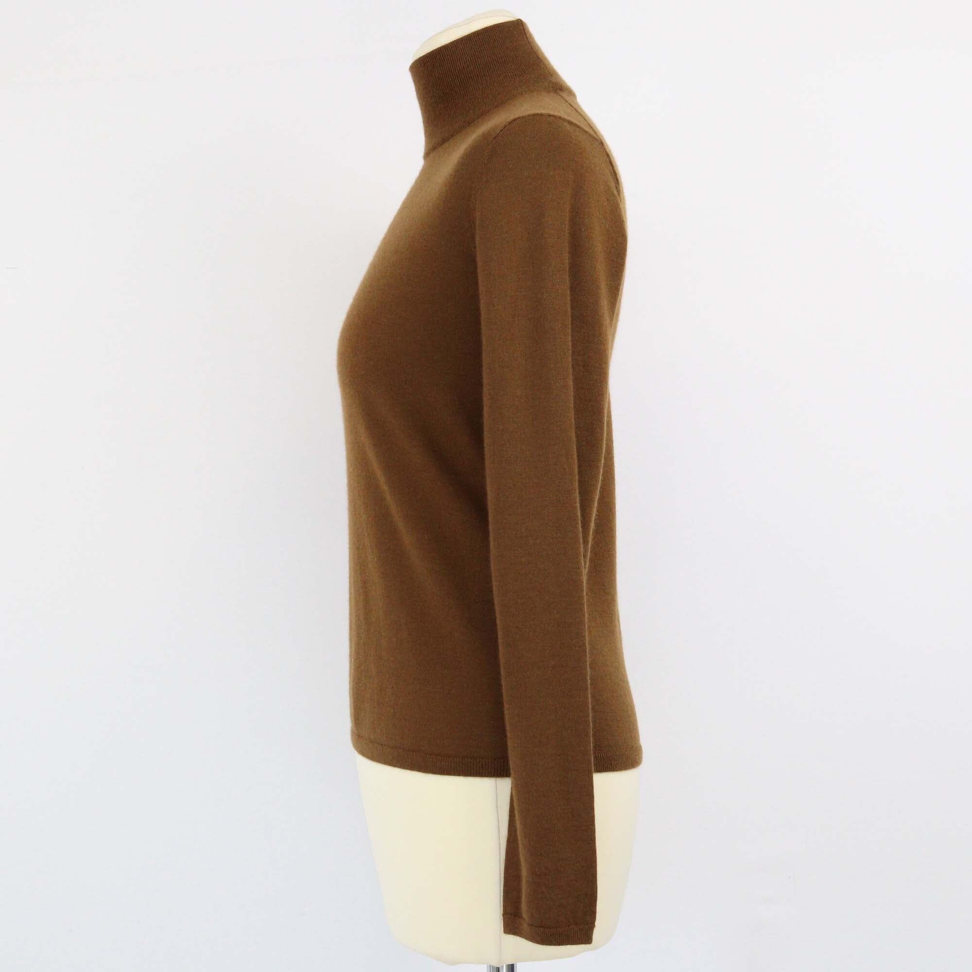 Max Mara Brown Turtleneck Patroni Sweater Womens Max Mara