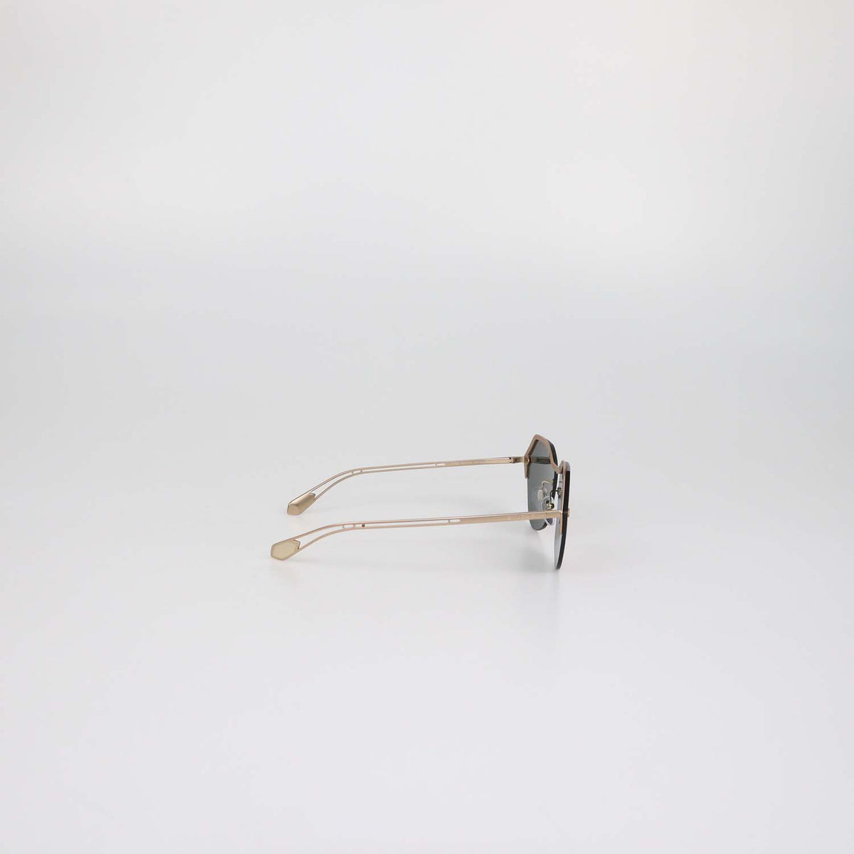 Bvlgari Metallic/Silver Mirrored Rimless Sunglasses