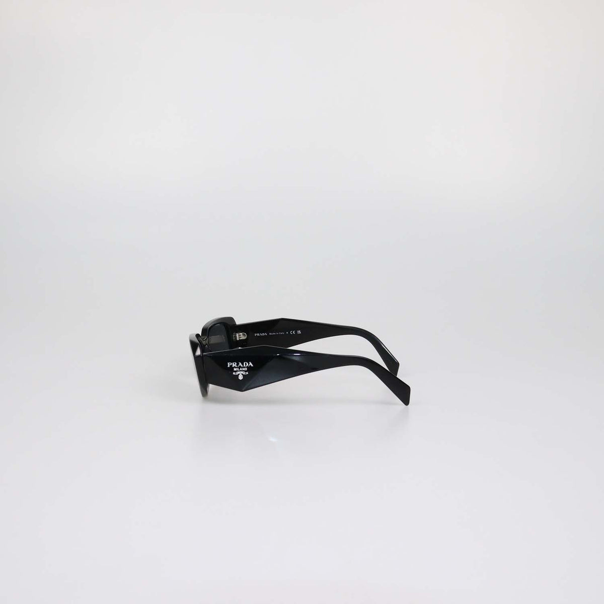 Prada Black Symbole Rectangular Sunglasses