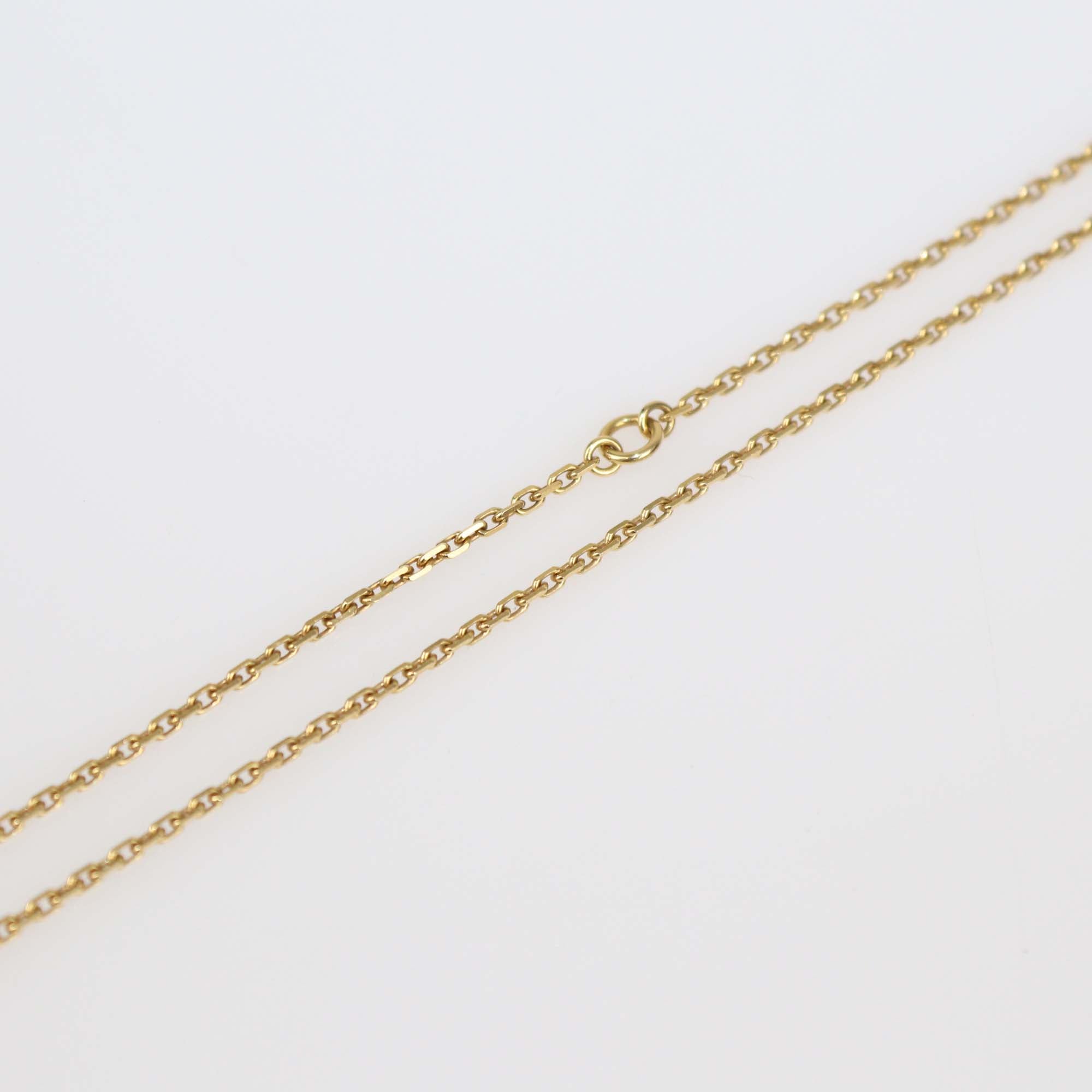 Van Cleef & Arpels 18K Yellow Gold Onyx Vintage Alhambra Necklace