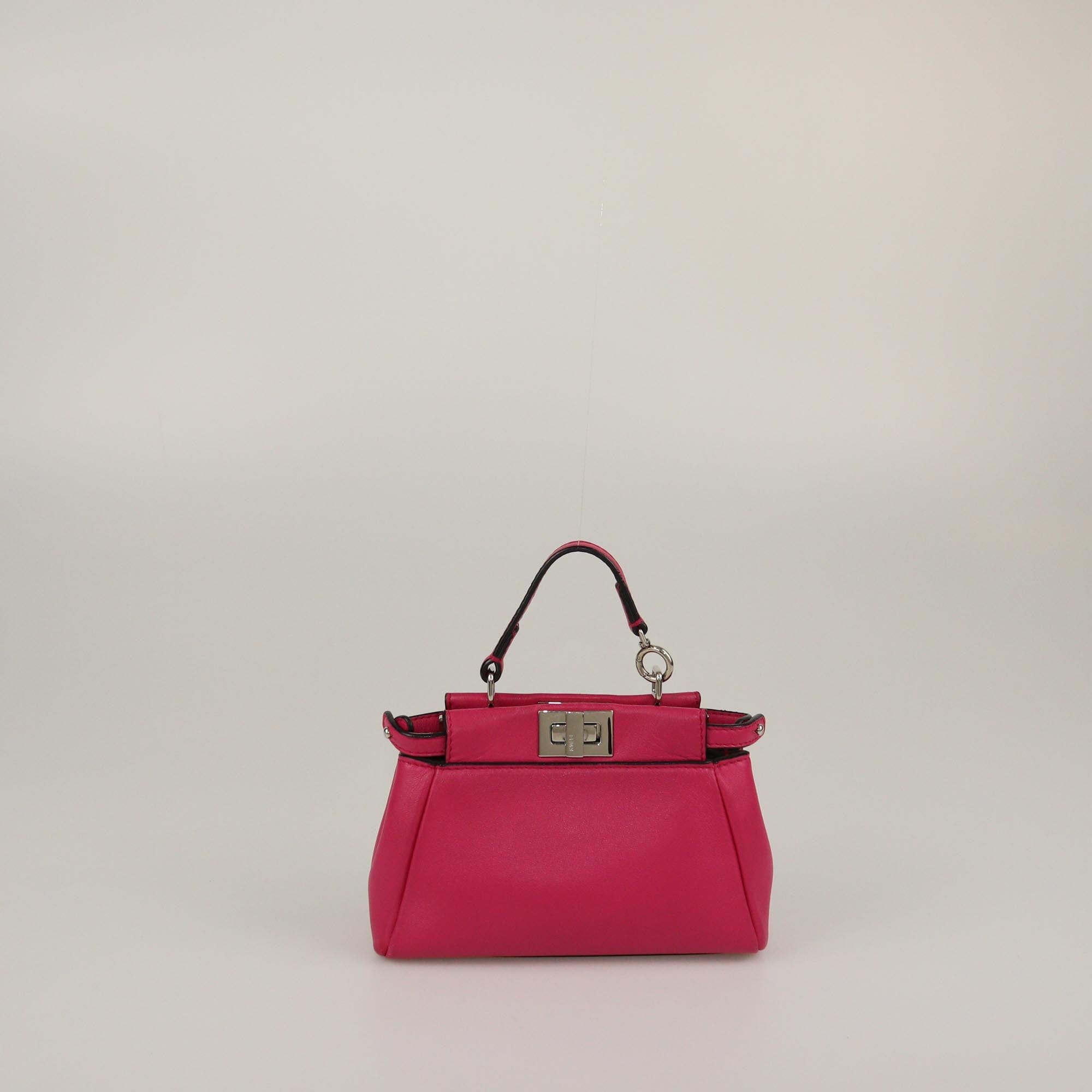 Fendi Fuchsia Micro Peekaboo Crossbody Bag Womens Fendi