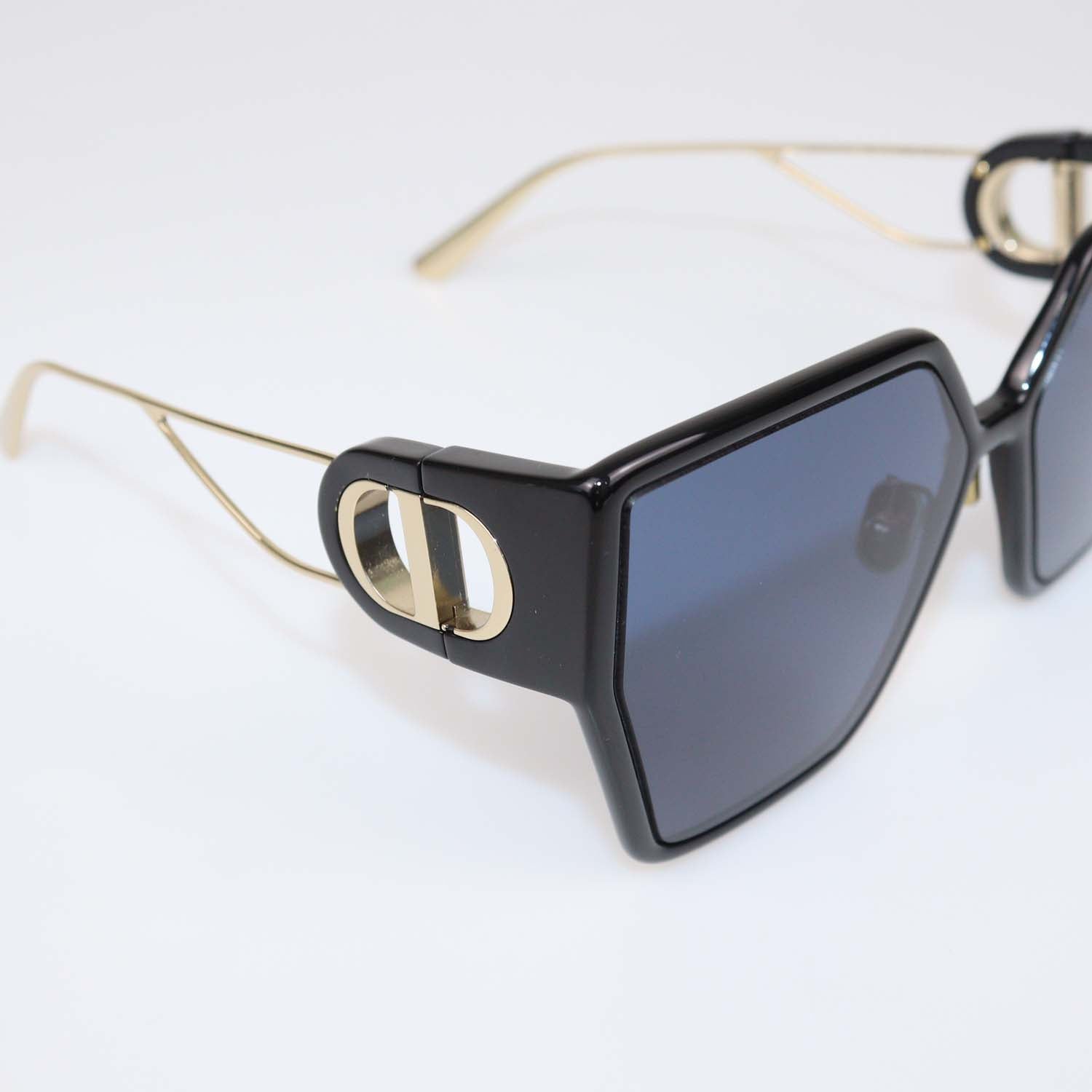 Christian Dior Black 30 Montaigne BU Butterfly Sunglasses