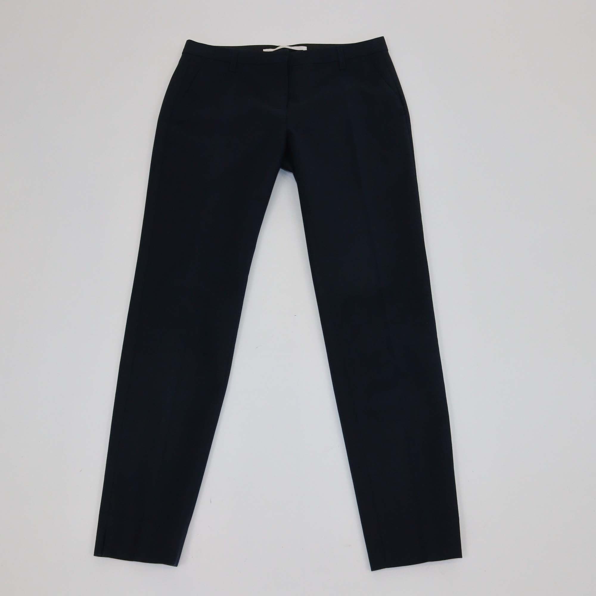Schumacher Navy Blue Cotton Blended Formal Trouser