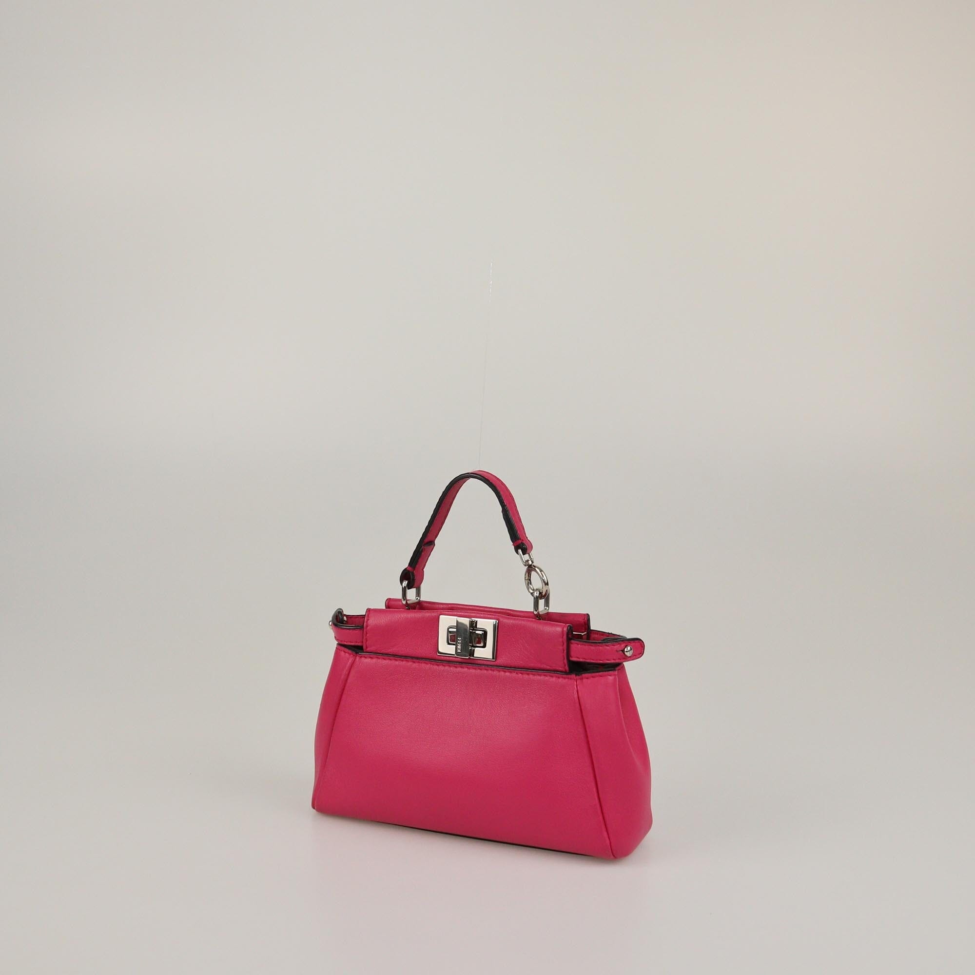 Fendi Fuchsia Micro Peekaboo Crossbody Bag Womens Fendi