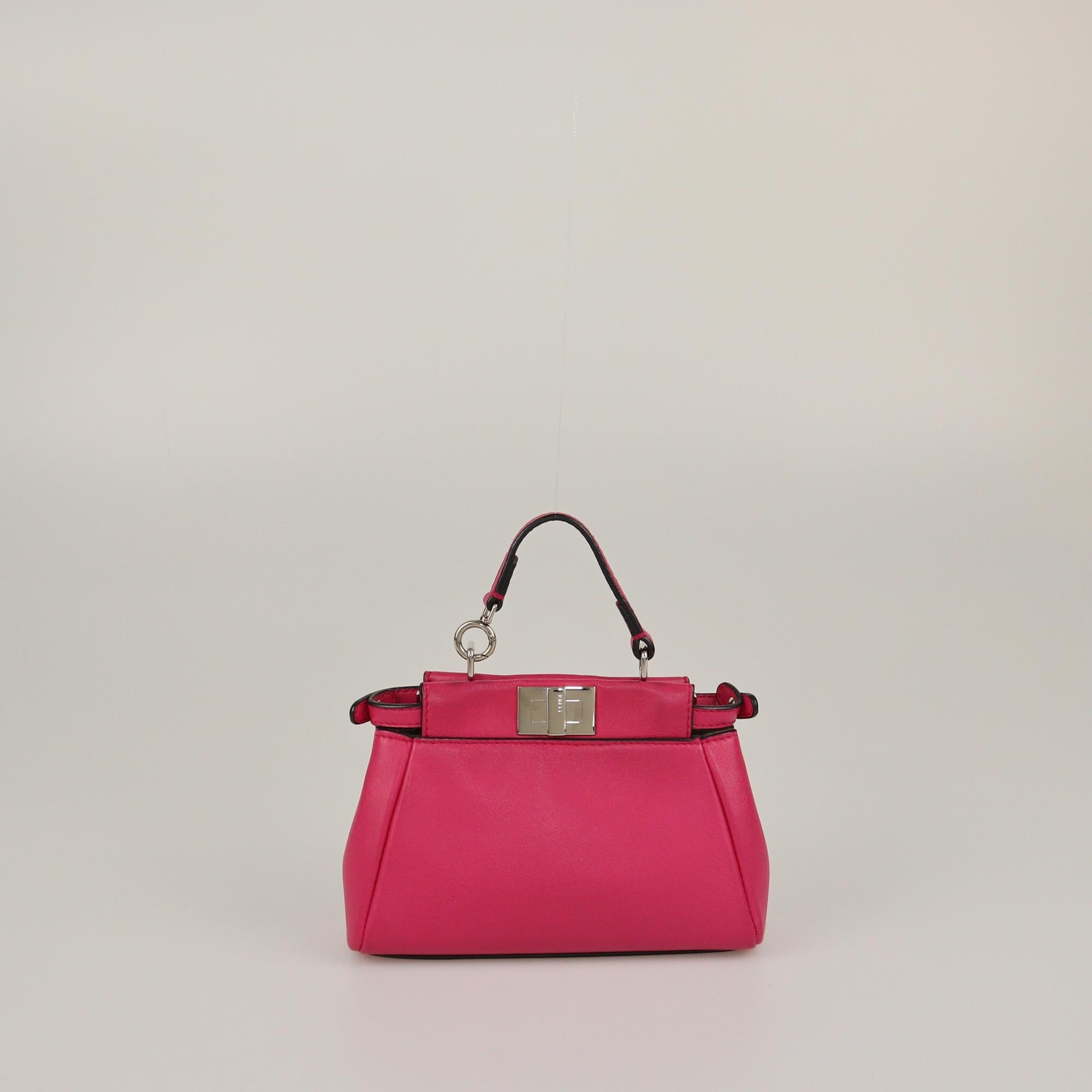 Fendi Fuchsia Micro Peekaboo Crossbody Bag Womens Fendi