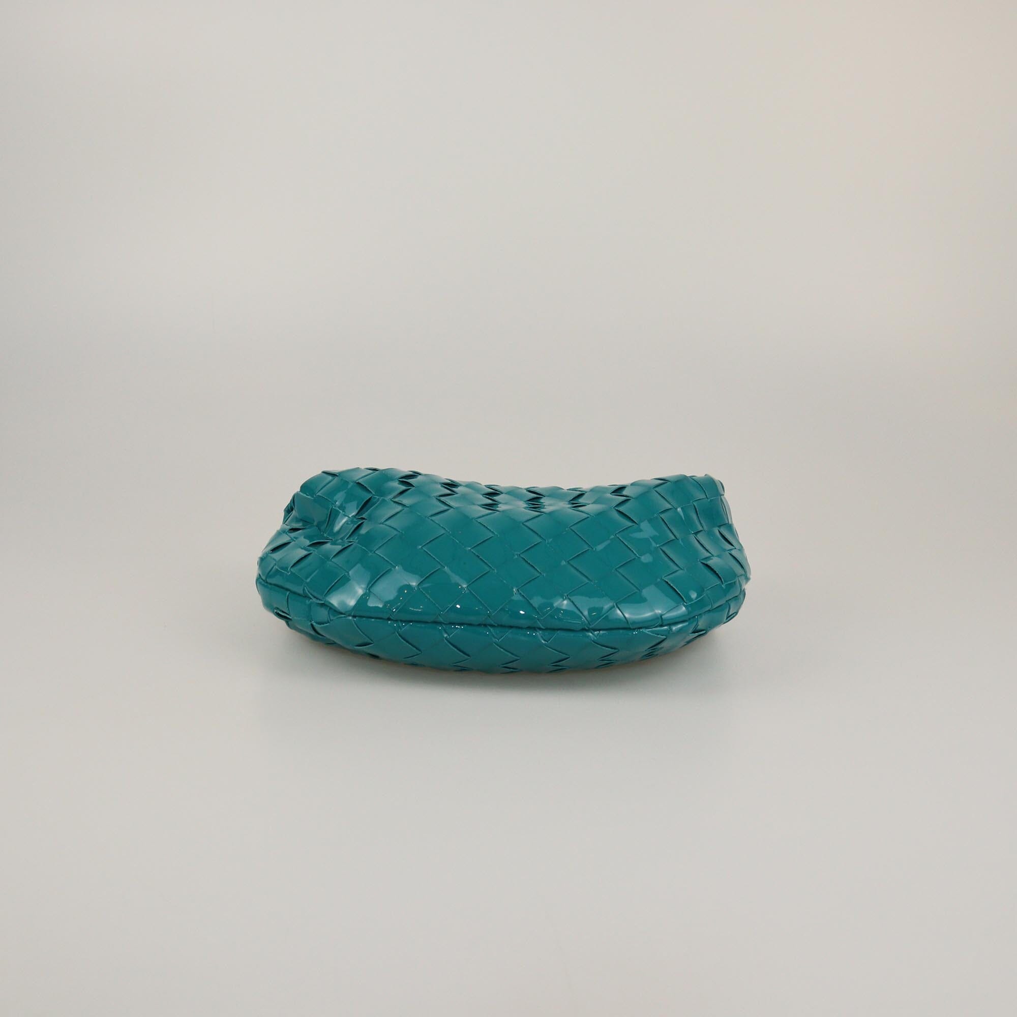 Bottega Veneta Turquoise Intrecciato Mini Jodie Hobo Womens Bottega Veneta