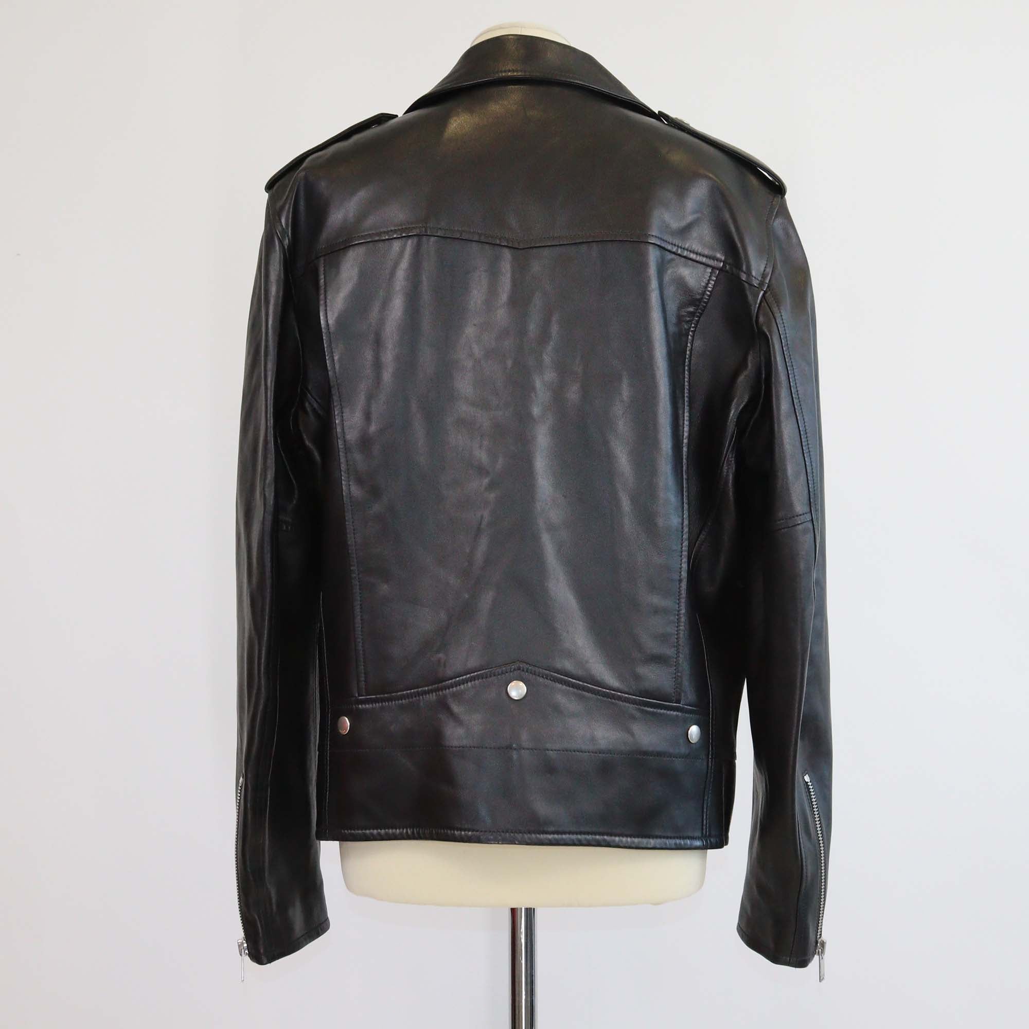 Saint Laurent Black Leather Classic Biker Jacket