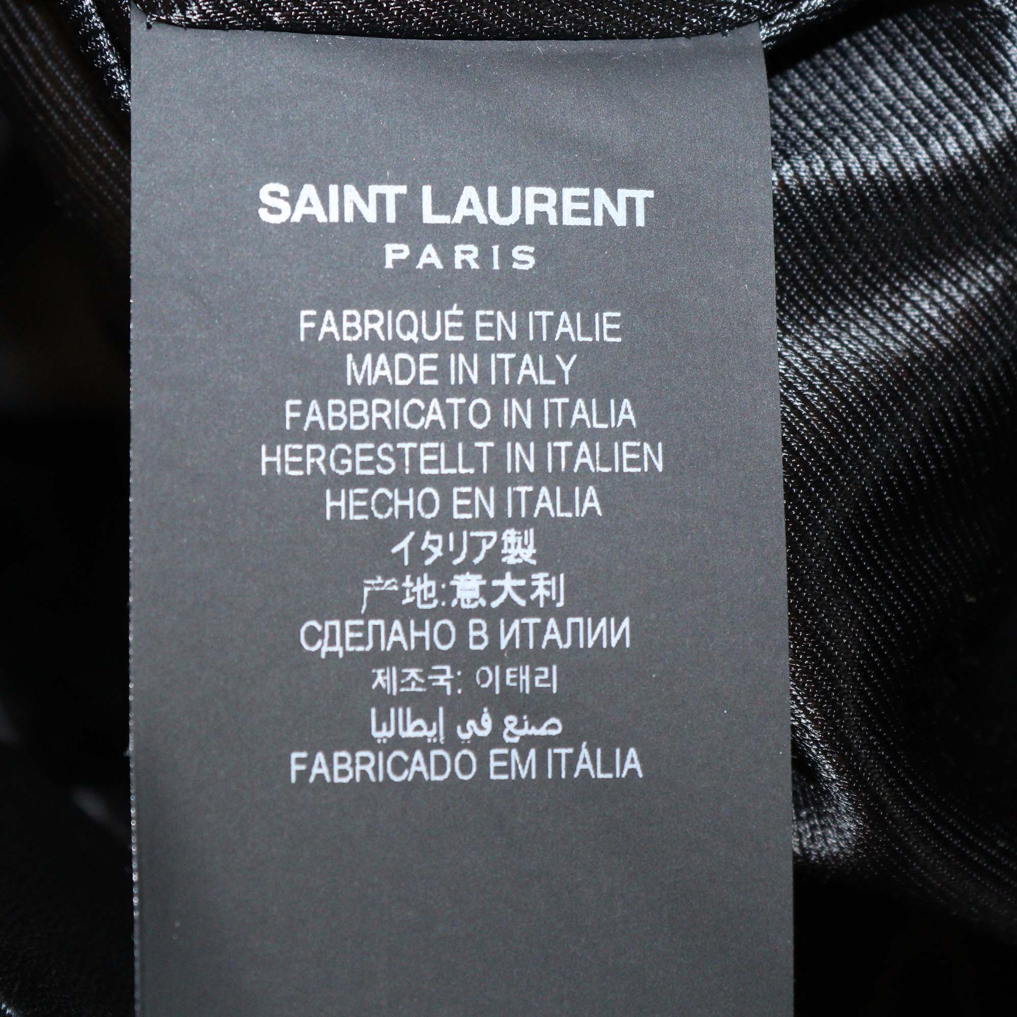 Saint Laurent Black Leather Classic Biker Jacket