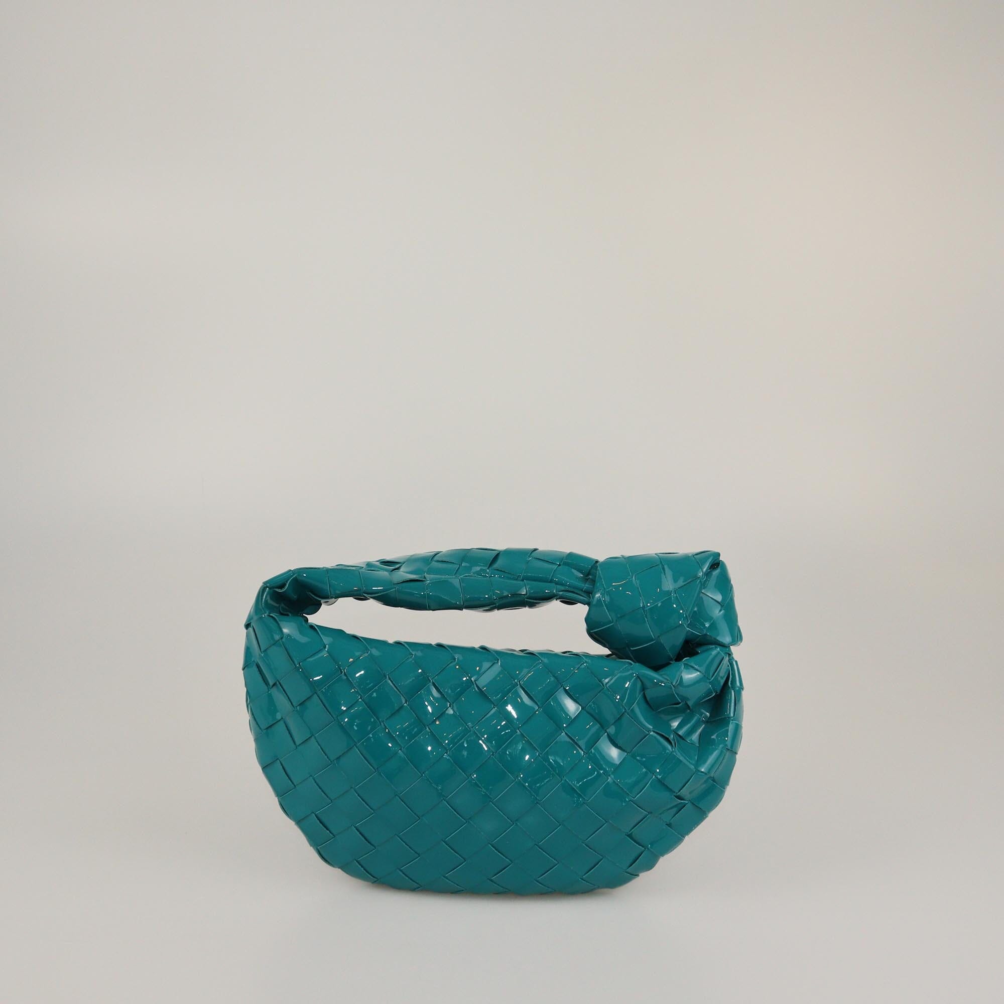 Bottega Veneta Turquoise Intrecciato Mini Jodie Hobo Womens Bottega Veneta