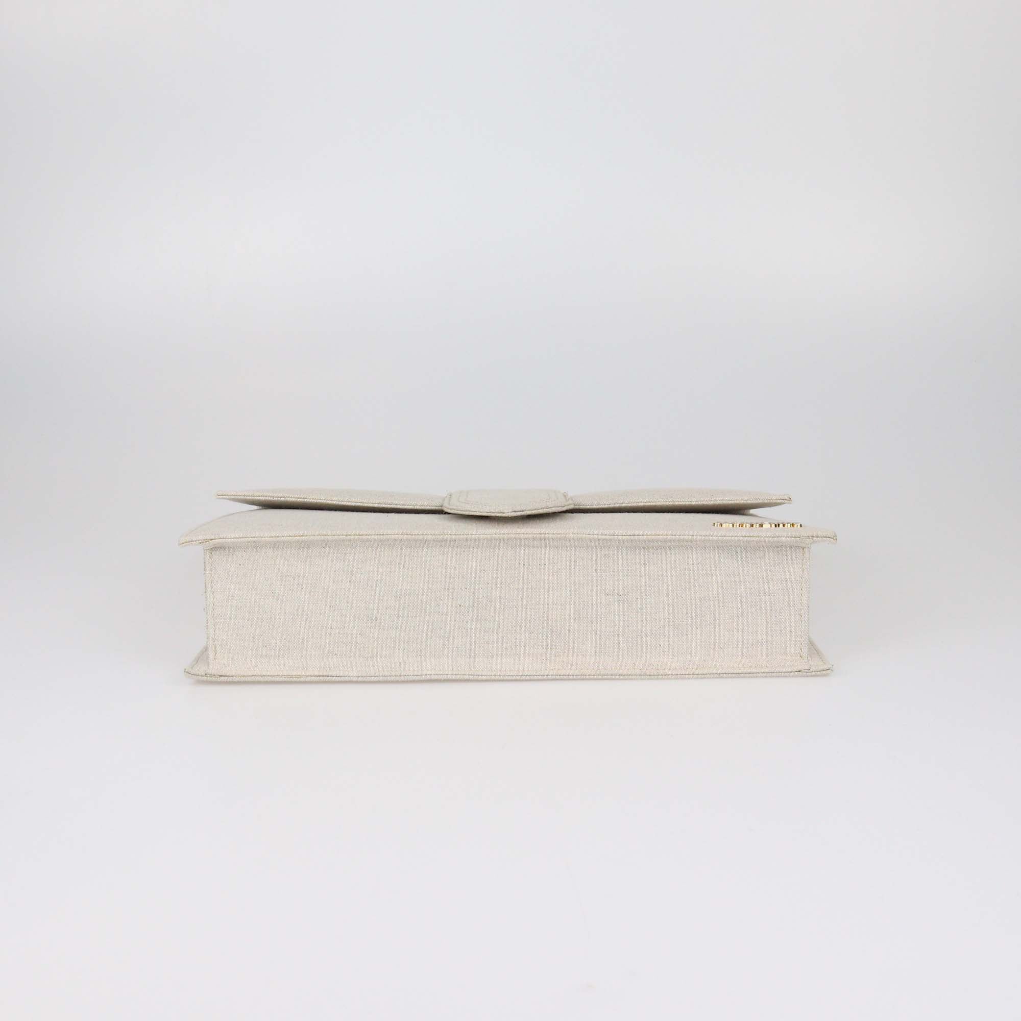 Jacquemus Beige Canvas Le Bambinou Top Handle Bag