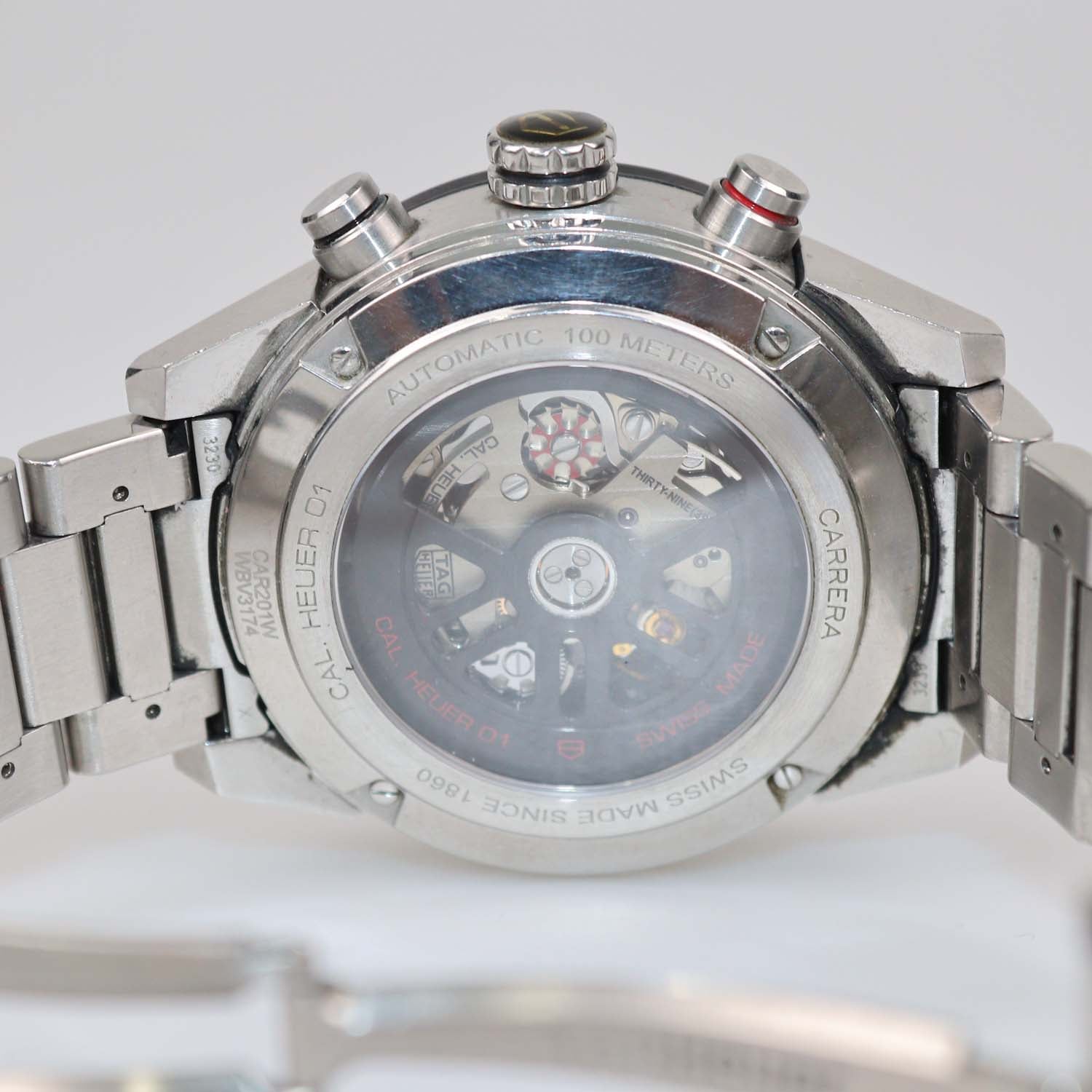 Tag Heuer Grey Dial Stainless Steel Ceramic Carrera Watch 43 mm