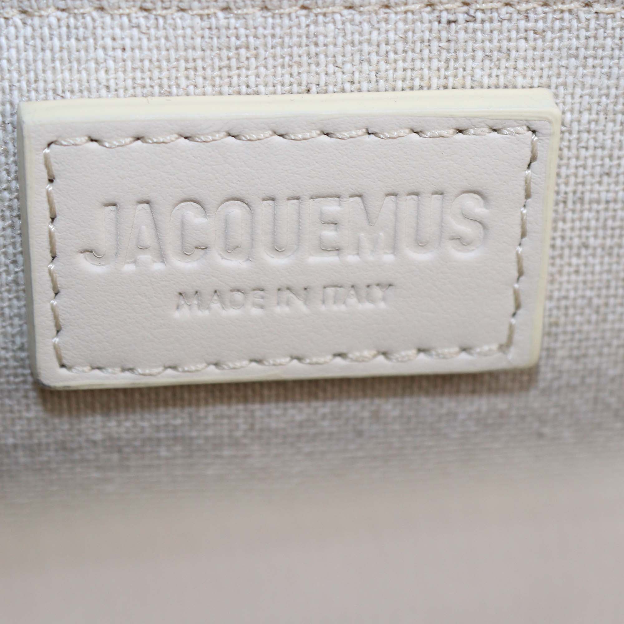 Jacquemus Beige Canvas Le Bambinou Top Handle Bag