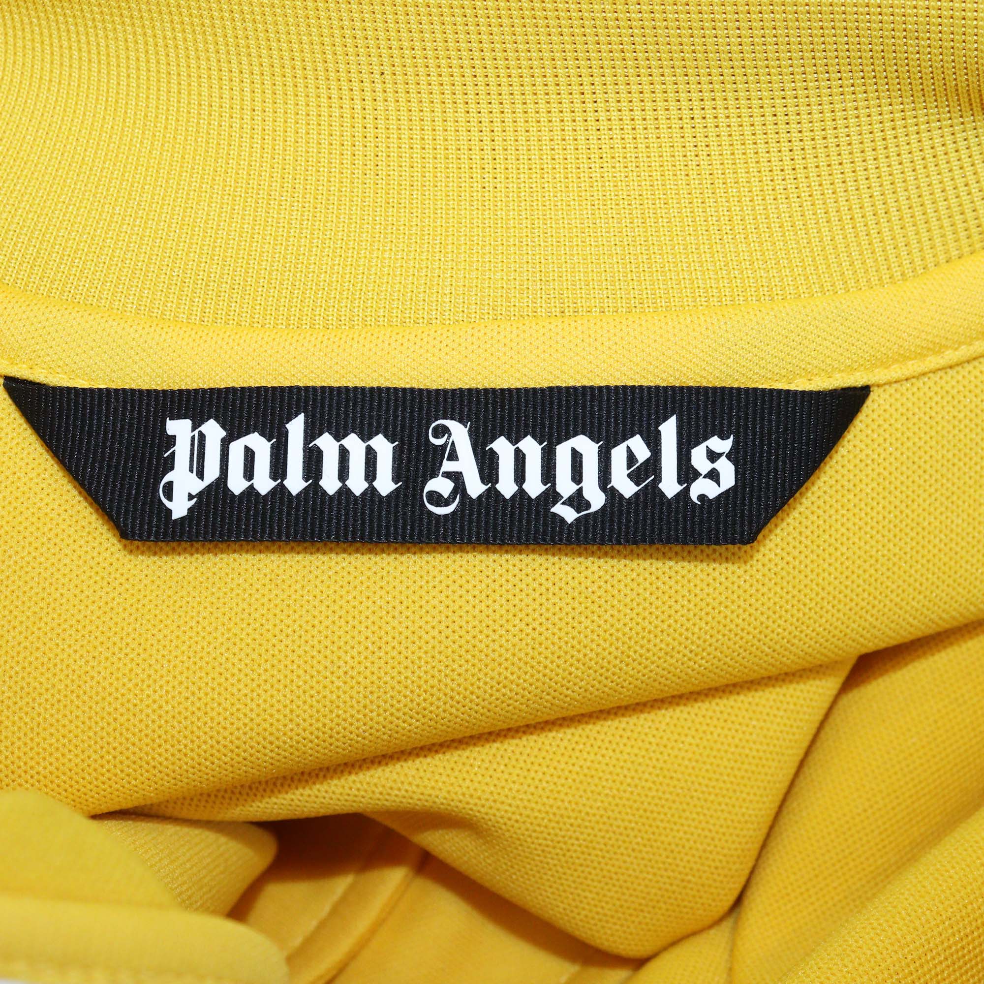 Palm Angels Yellow/White Nylon Classic Logo Track Jacket