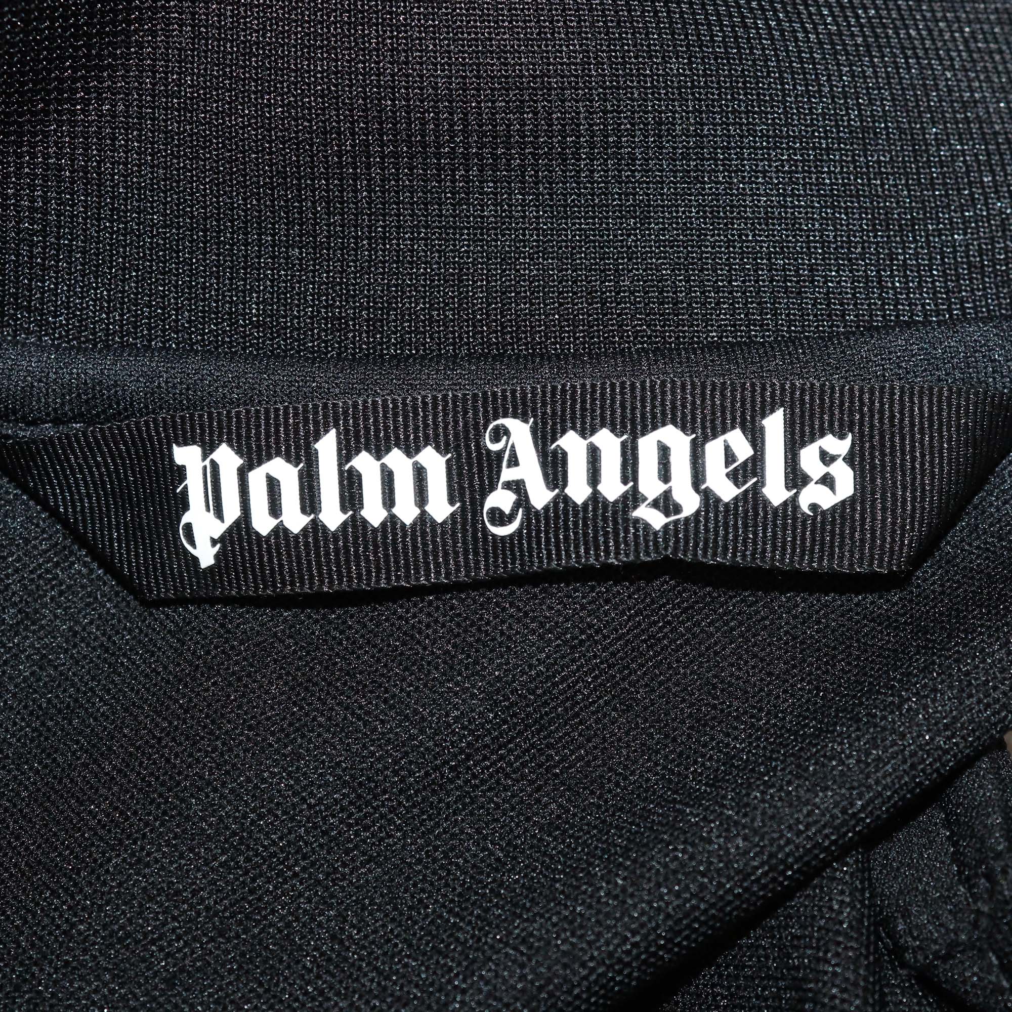 Palm Angels Black/White Nylon Classic Logo Track Jacket