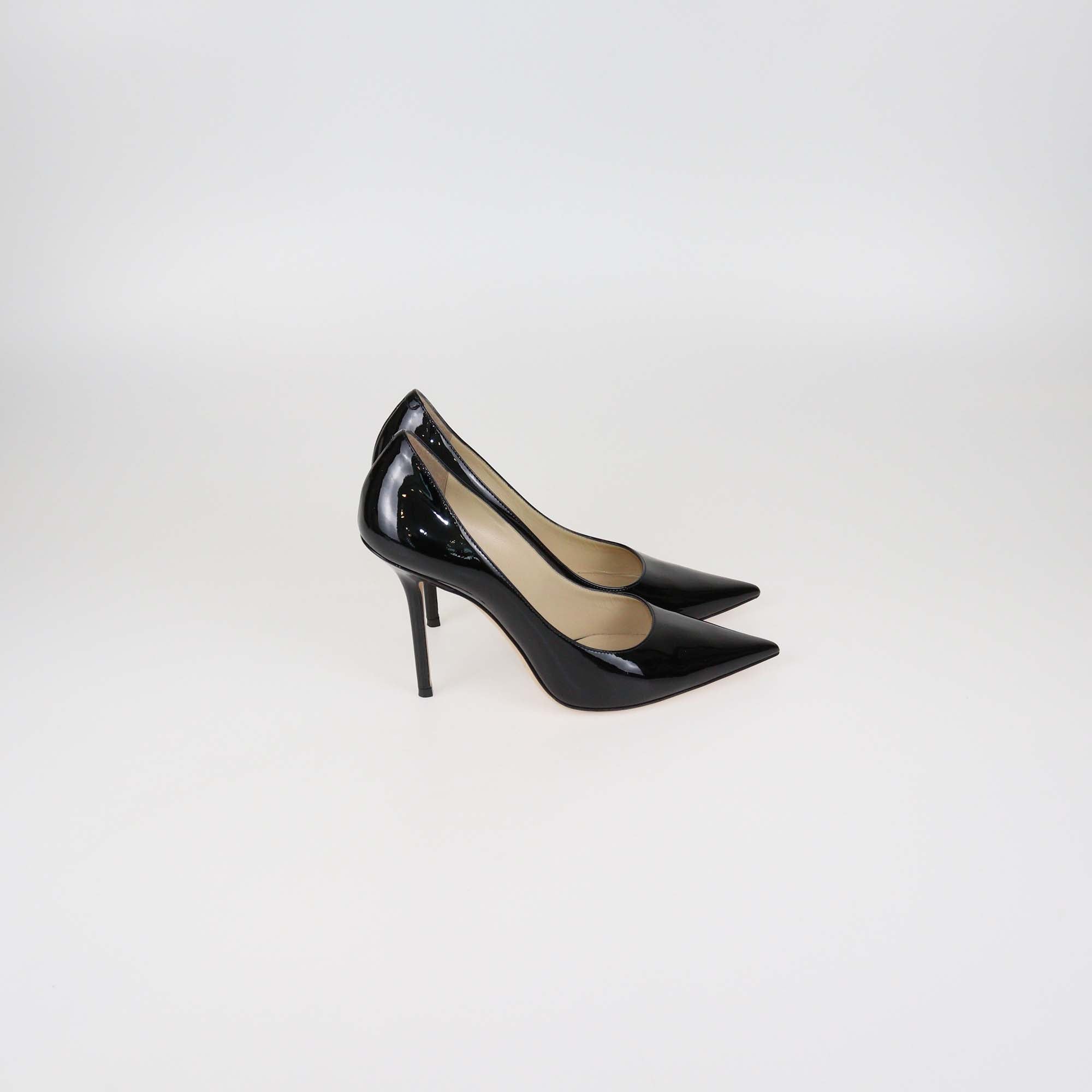 Jimmy Choo Black Patent Leather Romy Pumps
