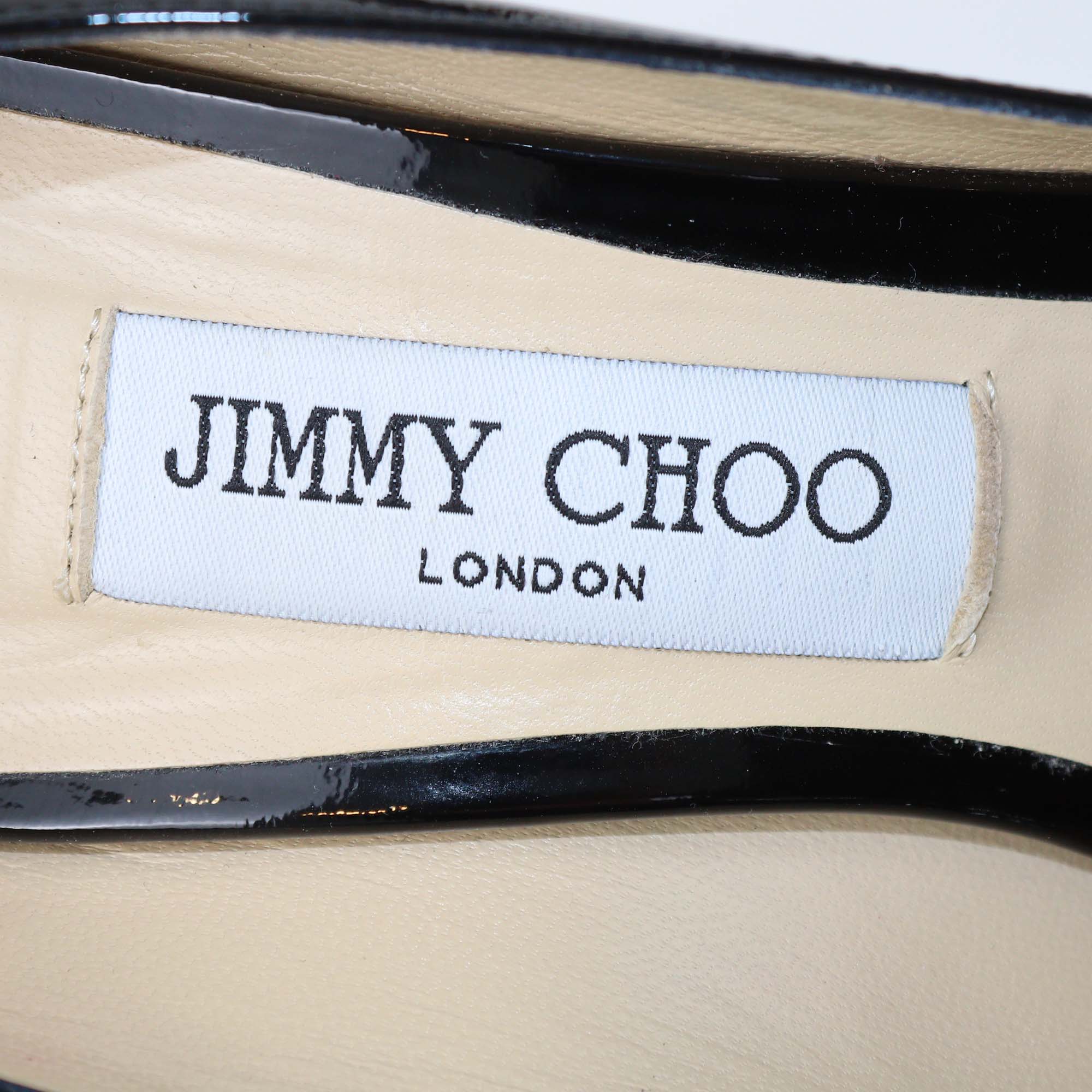 Jimmy Choo Black Patent Leather Romy Pumps