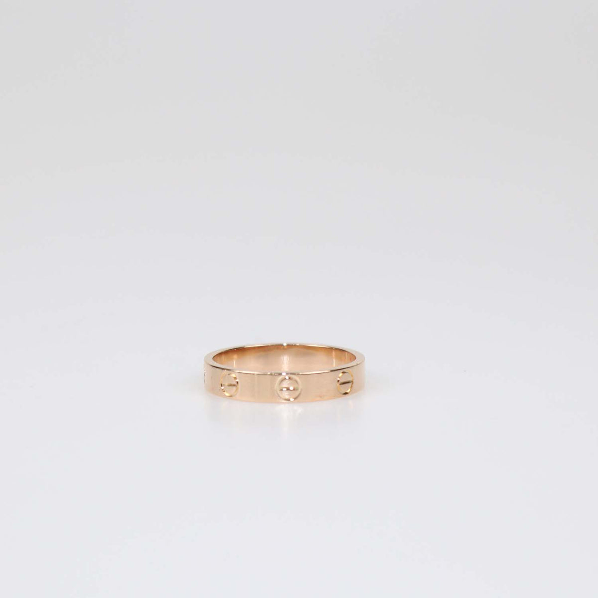 Cartier 18K Rose Gold Love Band Ring Small Model Size 53