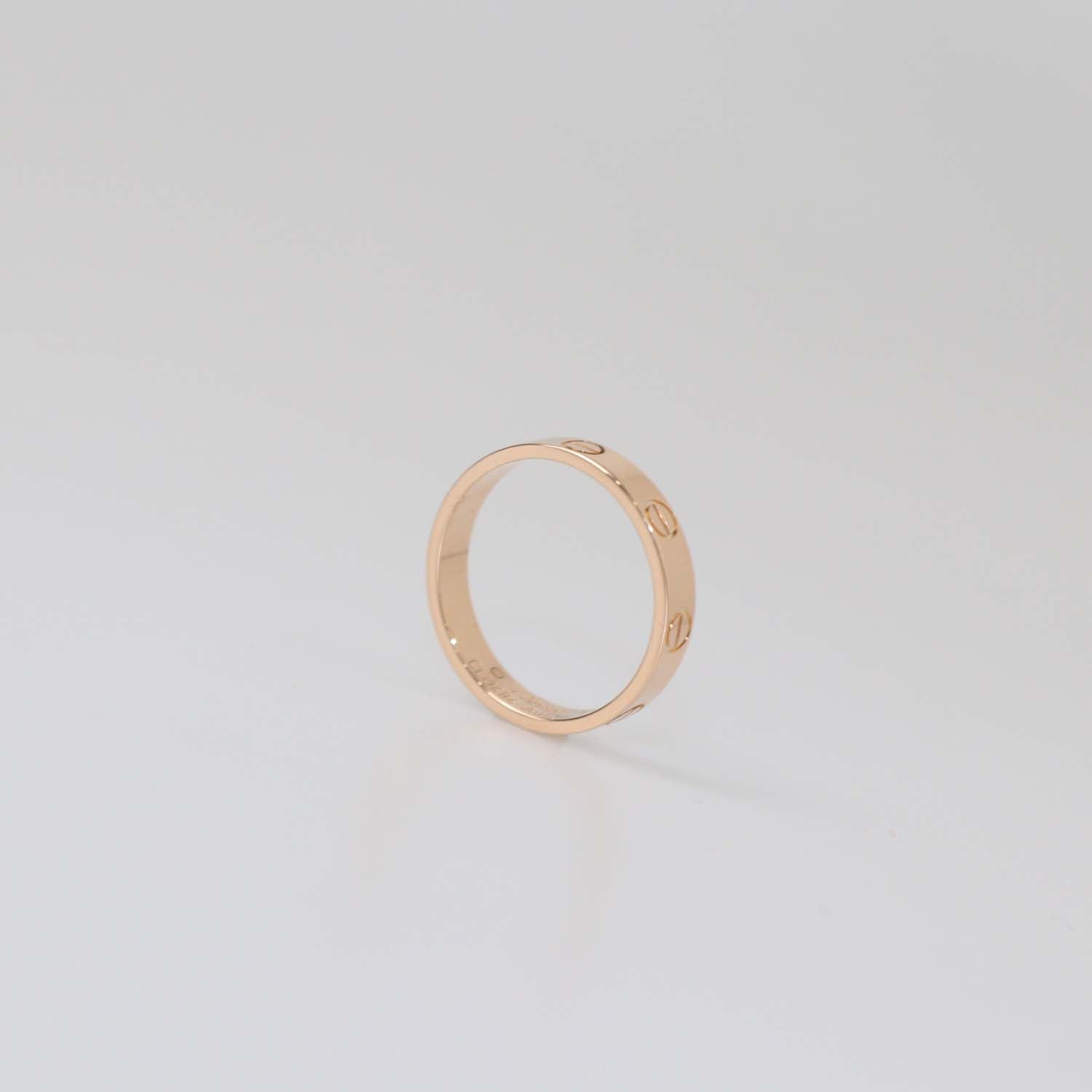 Cartier 18K Rose Gold Love Band Ring Small Model Size 53